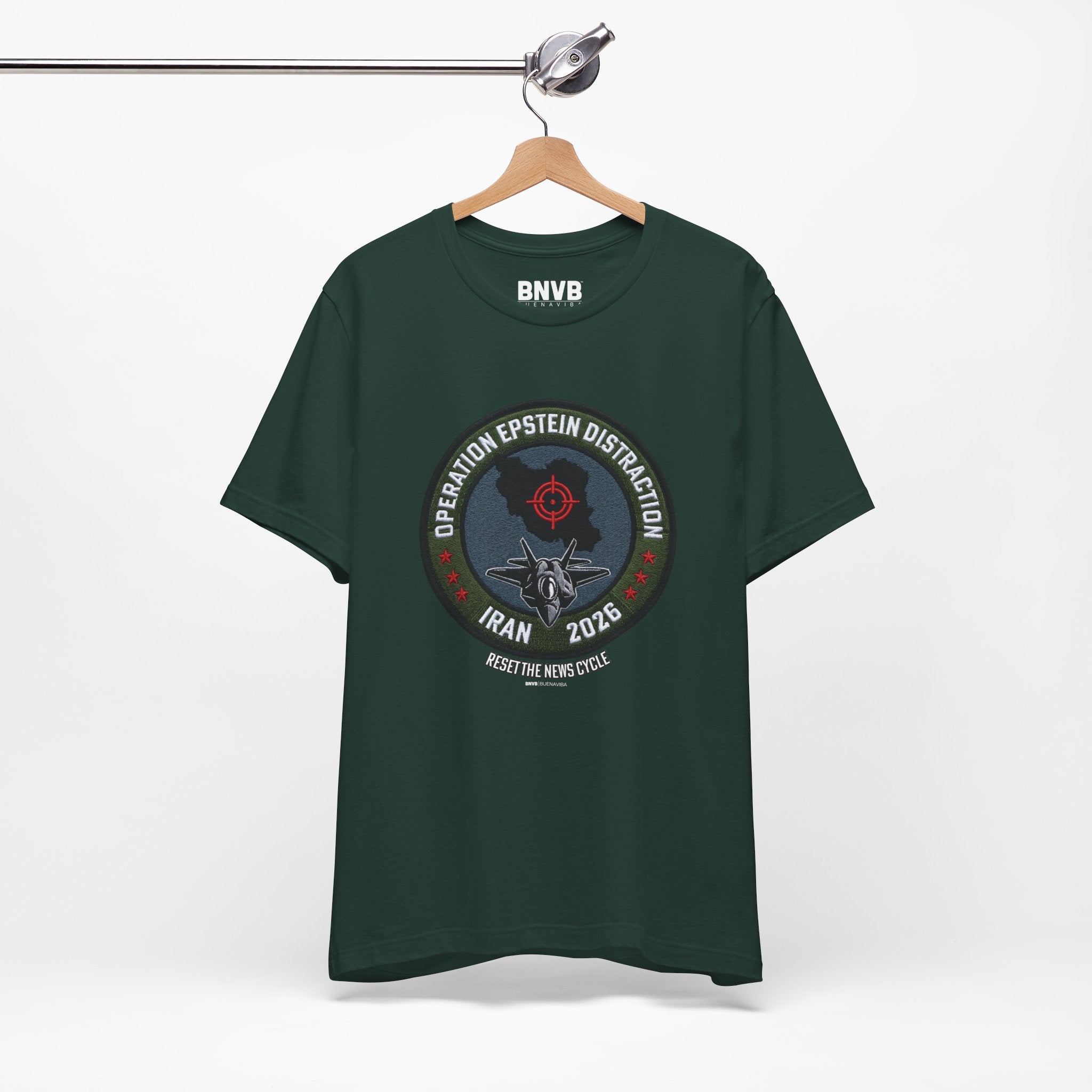 Operation Epstein Distraction Tee - Military Patch Edition