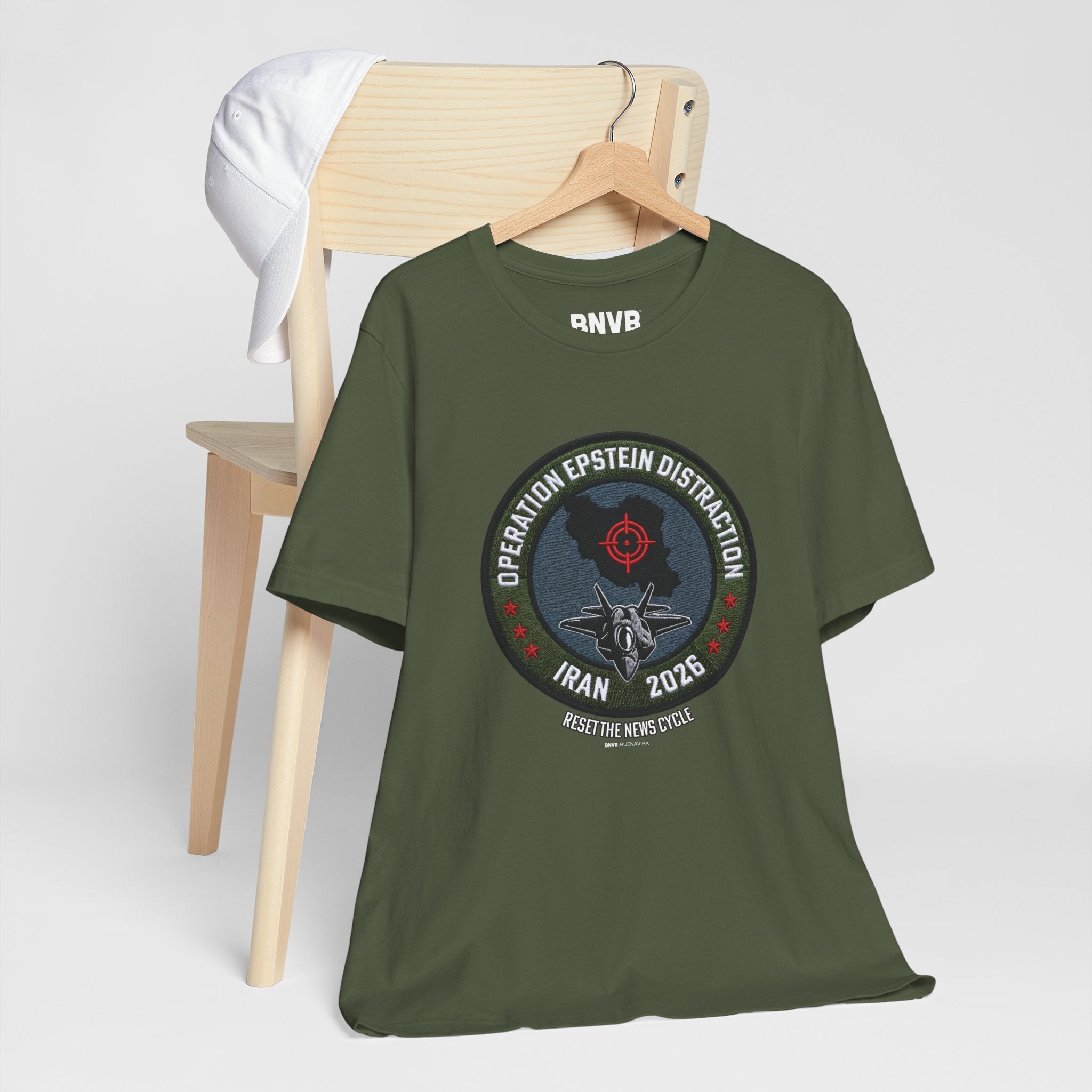 Operation Epstein Distraction Tee - Military Patch Edition