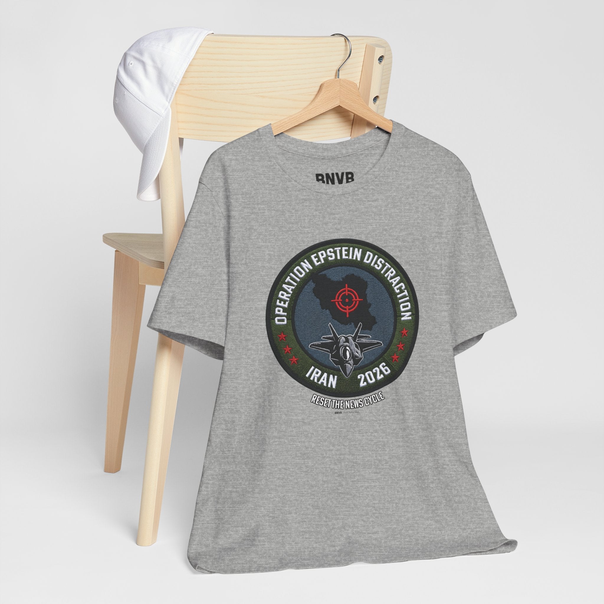Operation Epstein Distraction Tee - Military Patch Edition