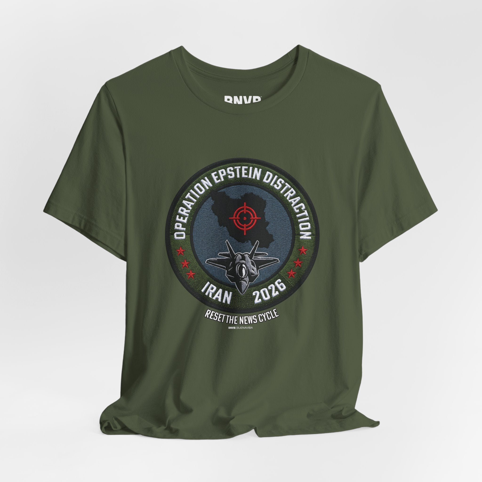 Operation Epstein Distraction Tee - Military Patch Edition