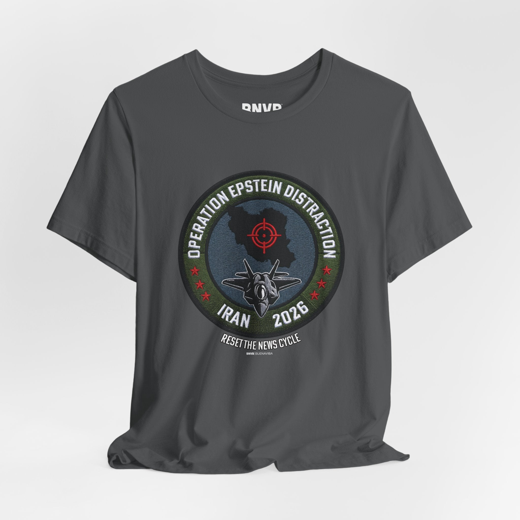 Operation Epstein Distraction Tee - Military Patch Edition