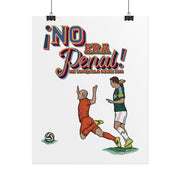 ¡No Era Penal! Mexico Fútbol Retro Poster — Vintage Sports Wall Art