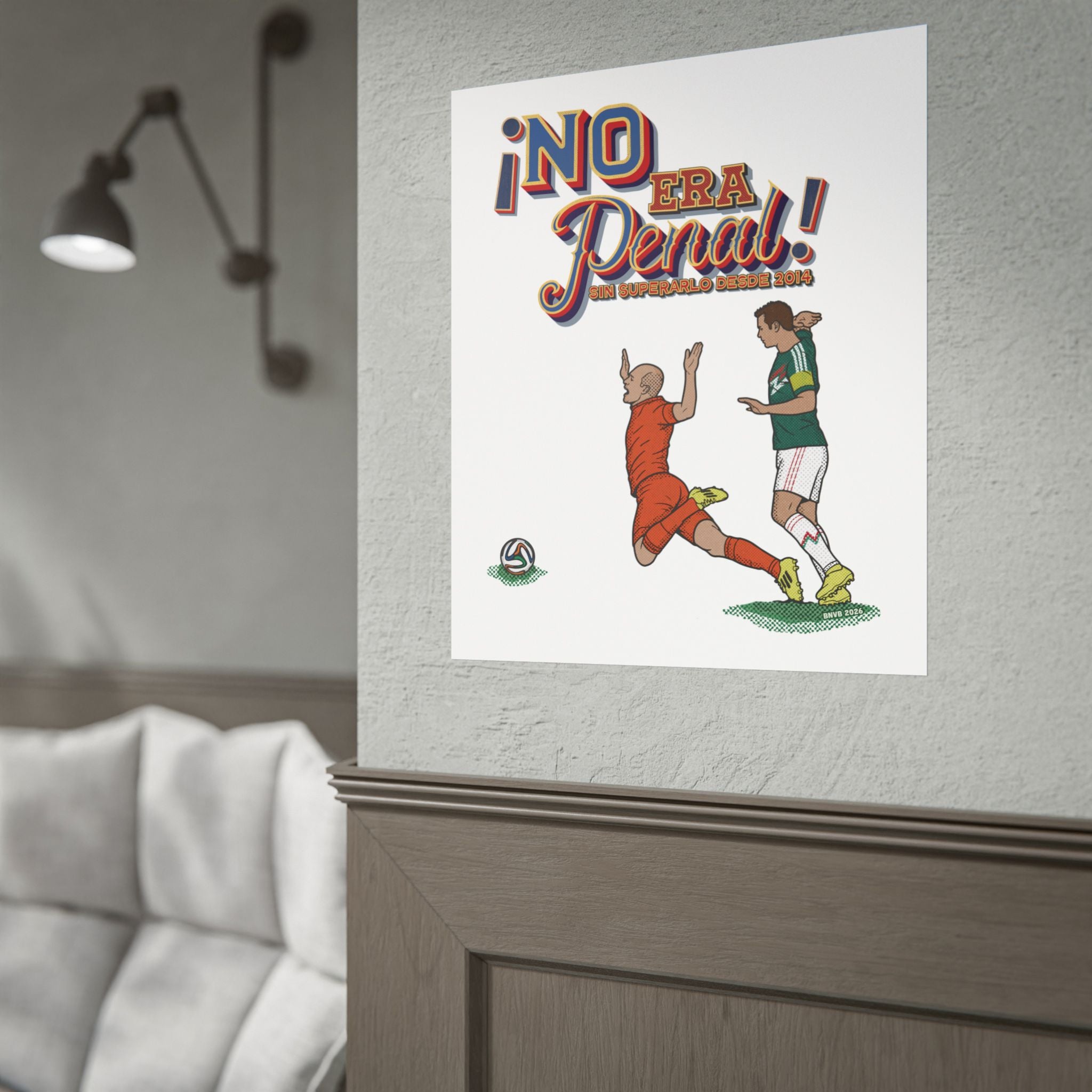 ¡No Era Penal! Mexico Fútbol Retro Poster — Vintage Sports Wall Art
