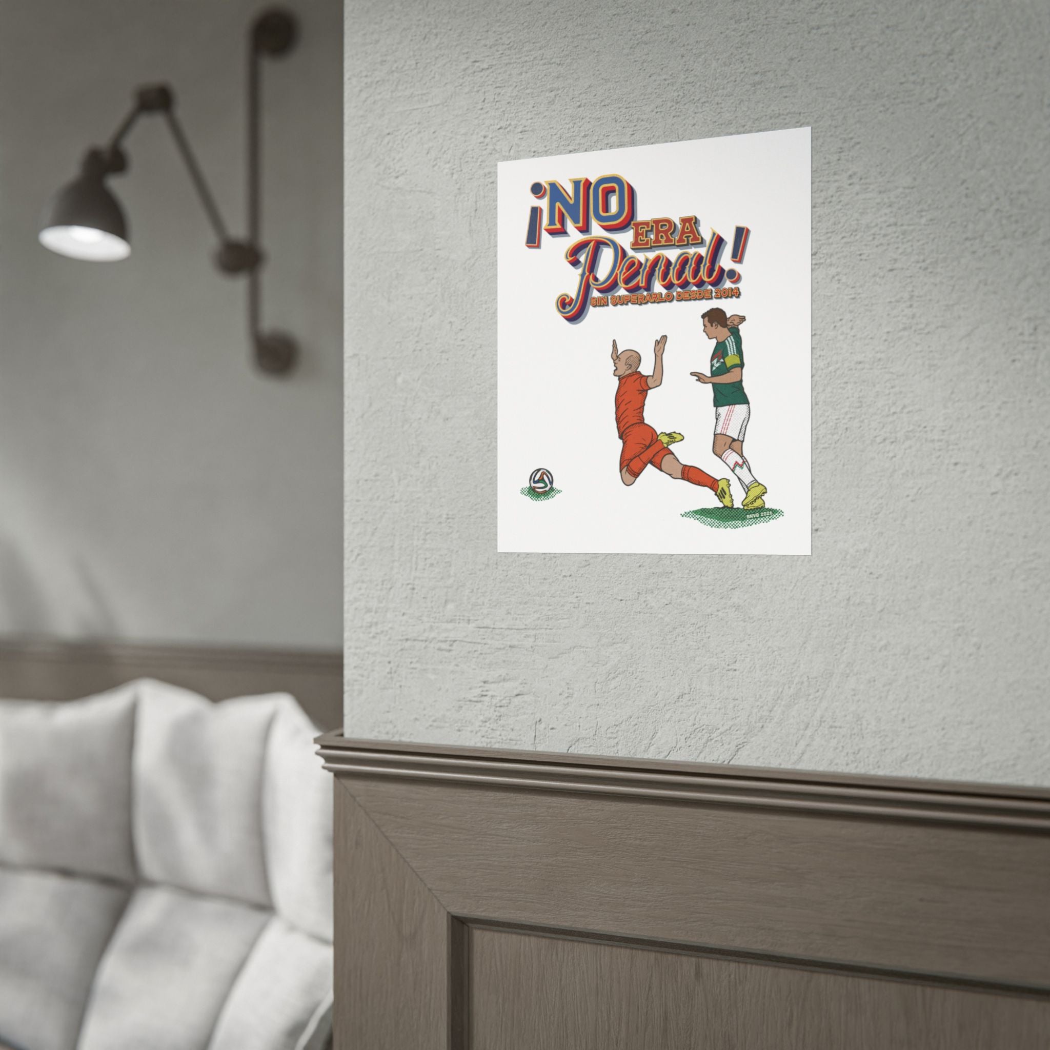 ¡No Era Penal! Mexico Fútbol Retro Poster — Vintage Sports Wall Art