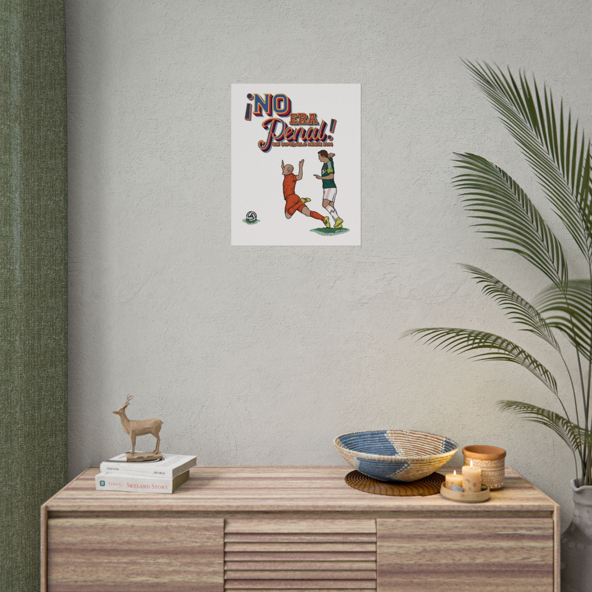¡No Era Penal! Mexico Fútbol Retro Poster — Vintage Sports Wall Art