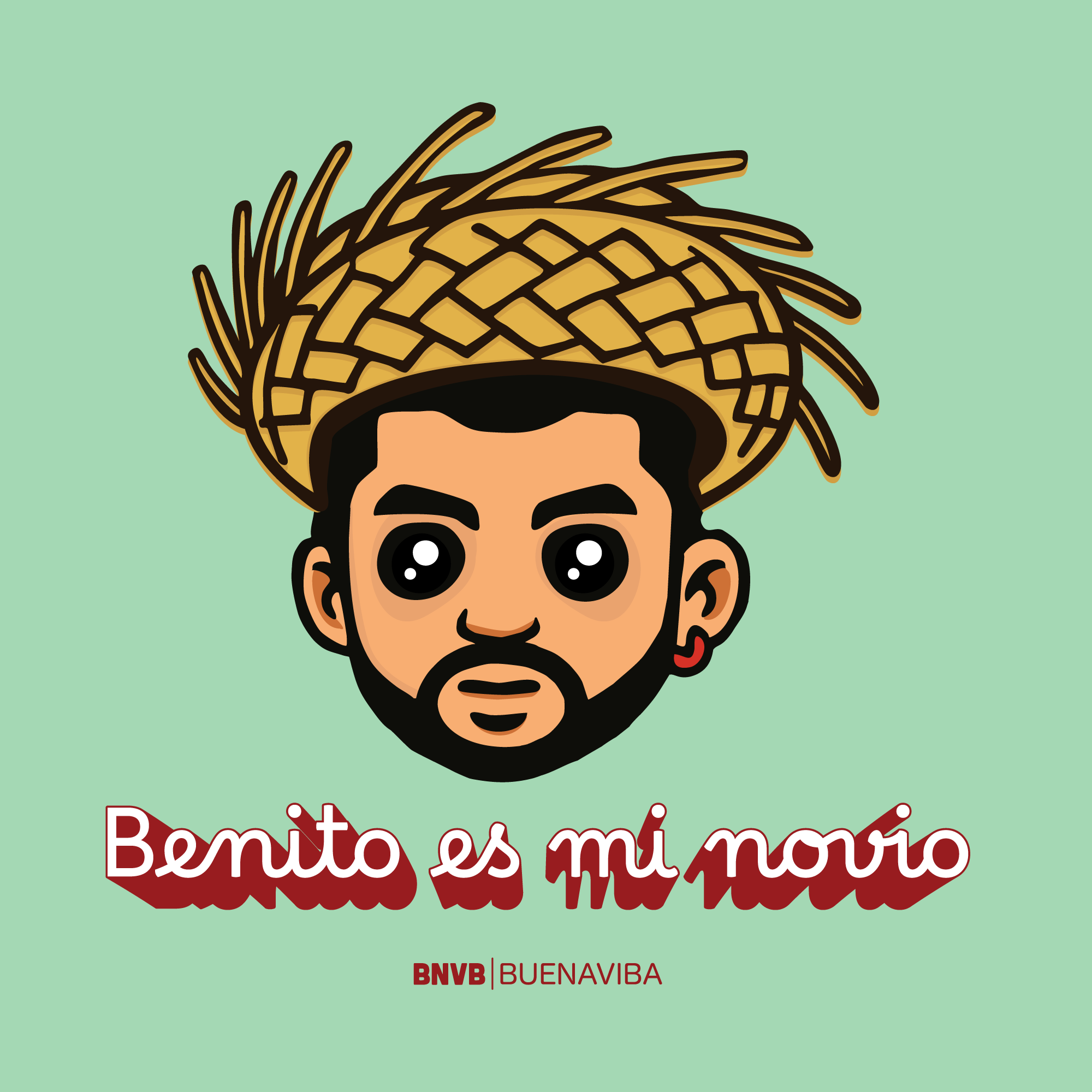 Benito es Mi Novio Tee | Pava Straw Hat Artist T-Shirt
