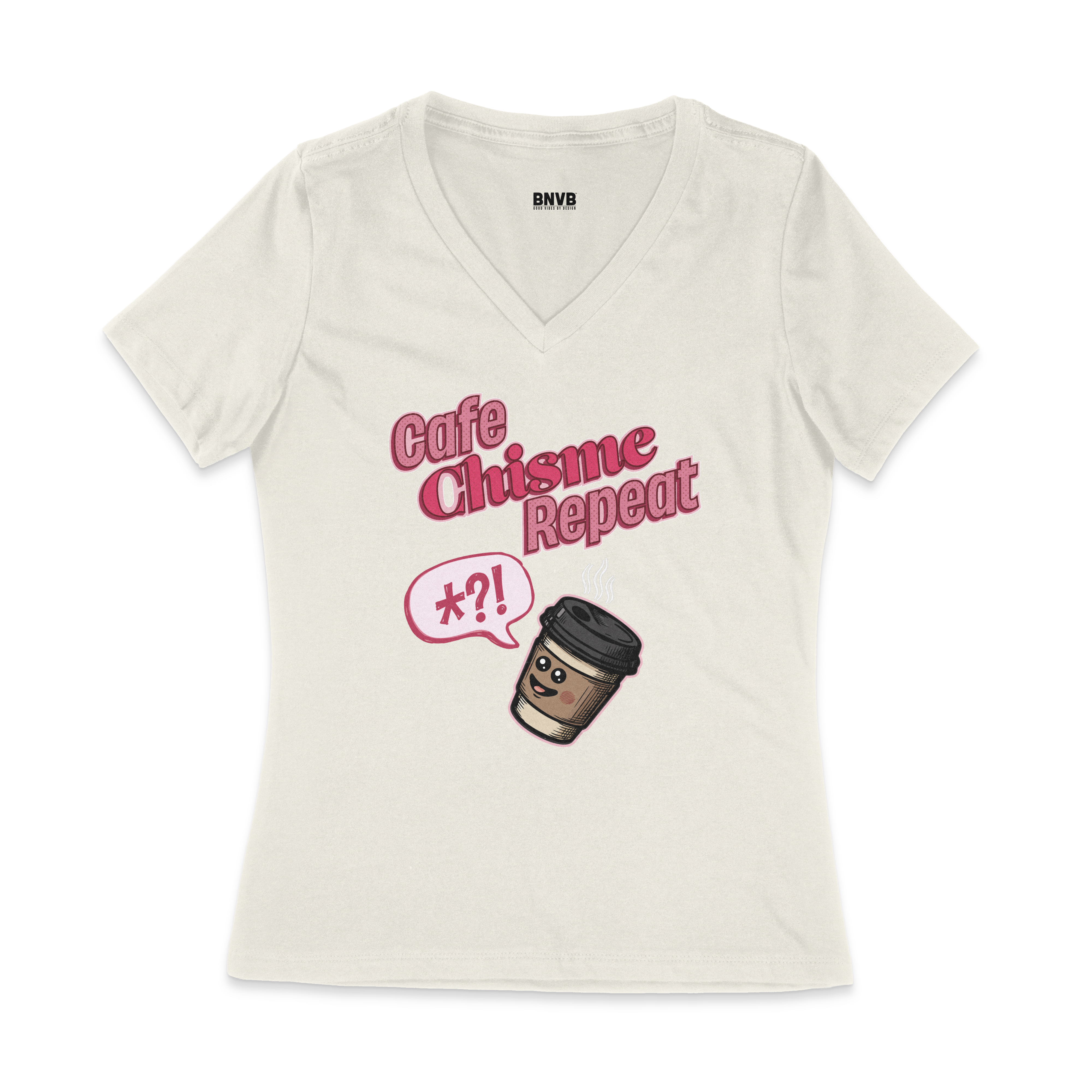 Café, Chisme, Repeat Women's V-Neck Tee