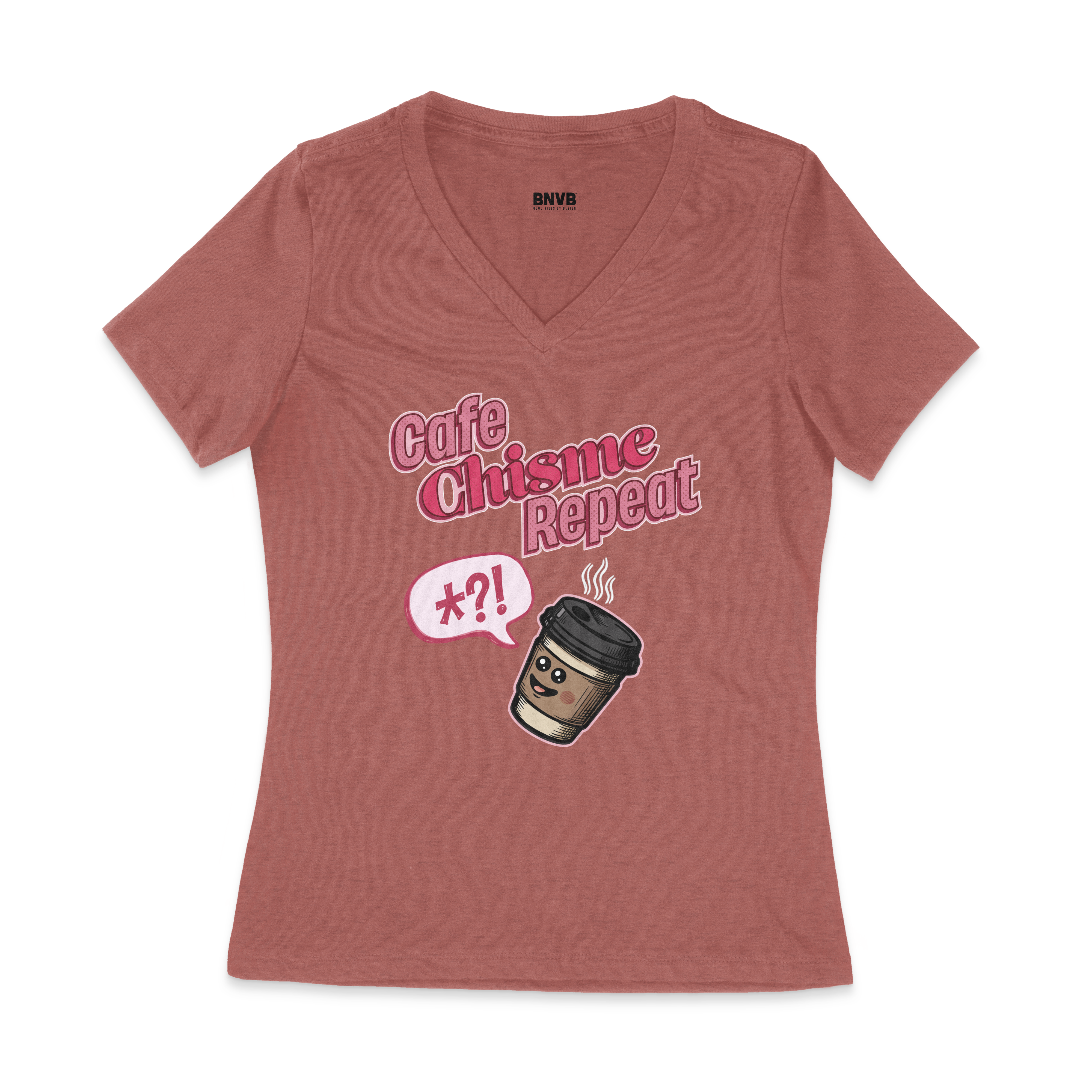 Café, Chisme, Repeat Women's V-Neck Tee