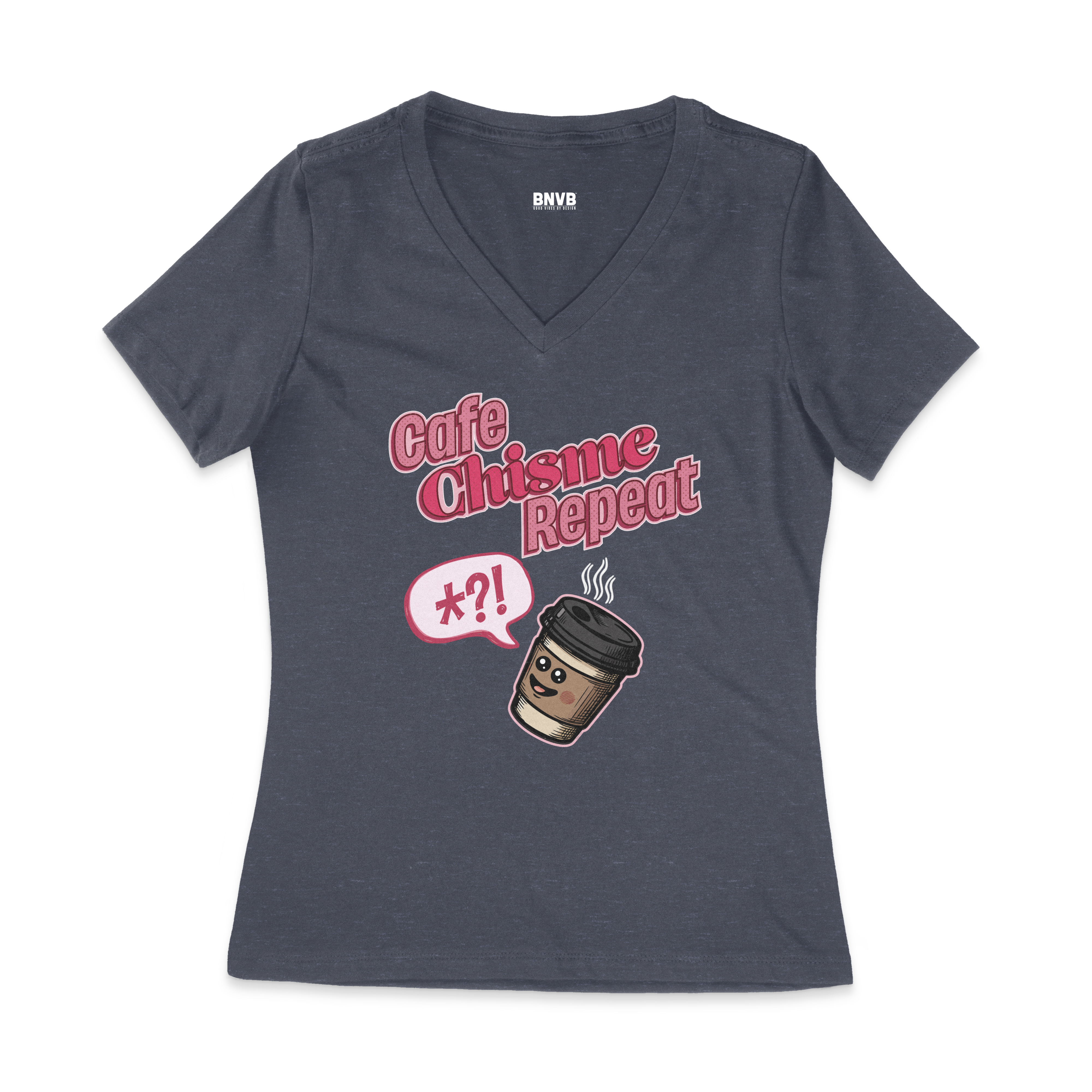 Café, Chisme, Repeat Women's V-Neck Tee