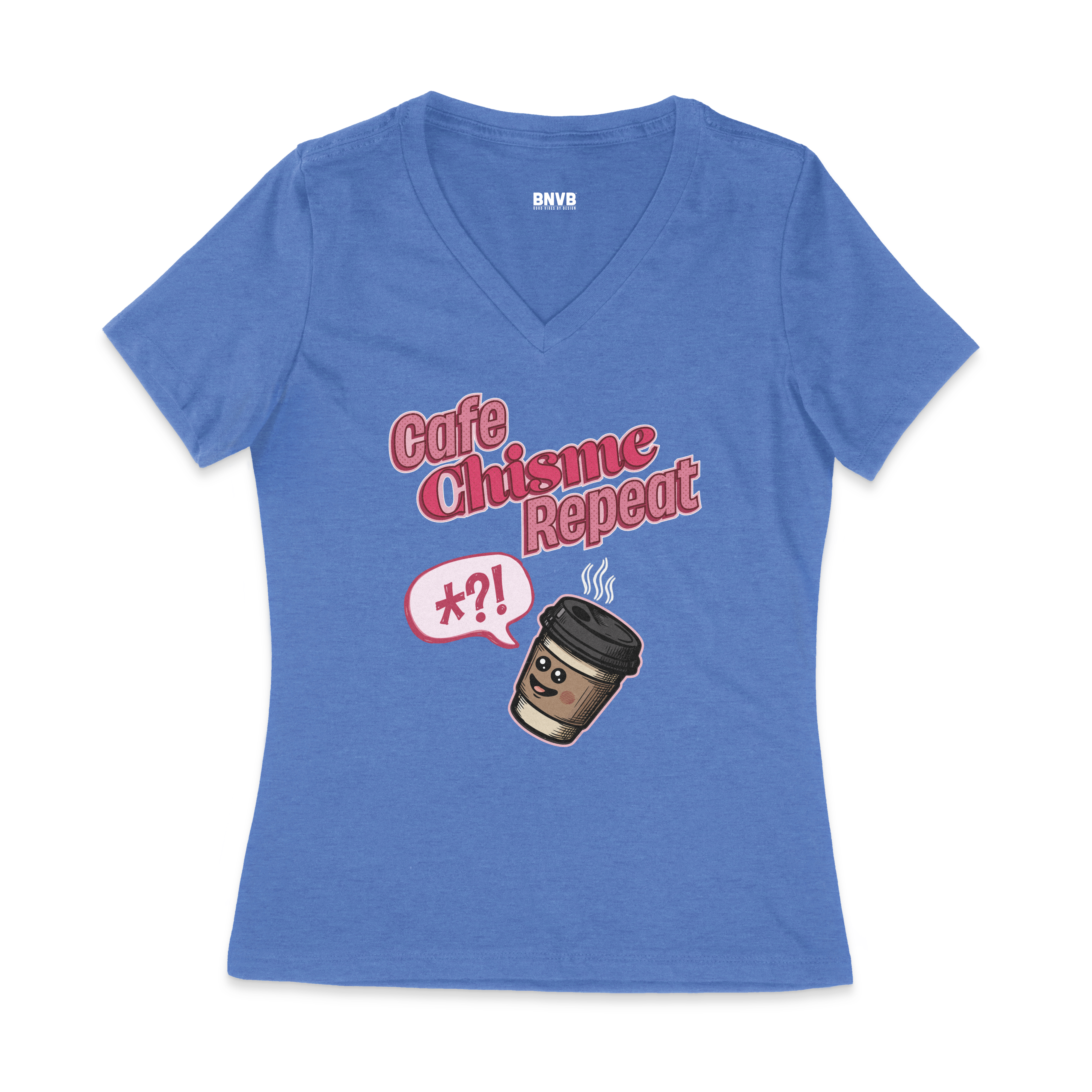 Café, Chisme, Repeat Women's V-Neck Tee