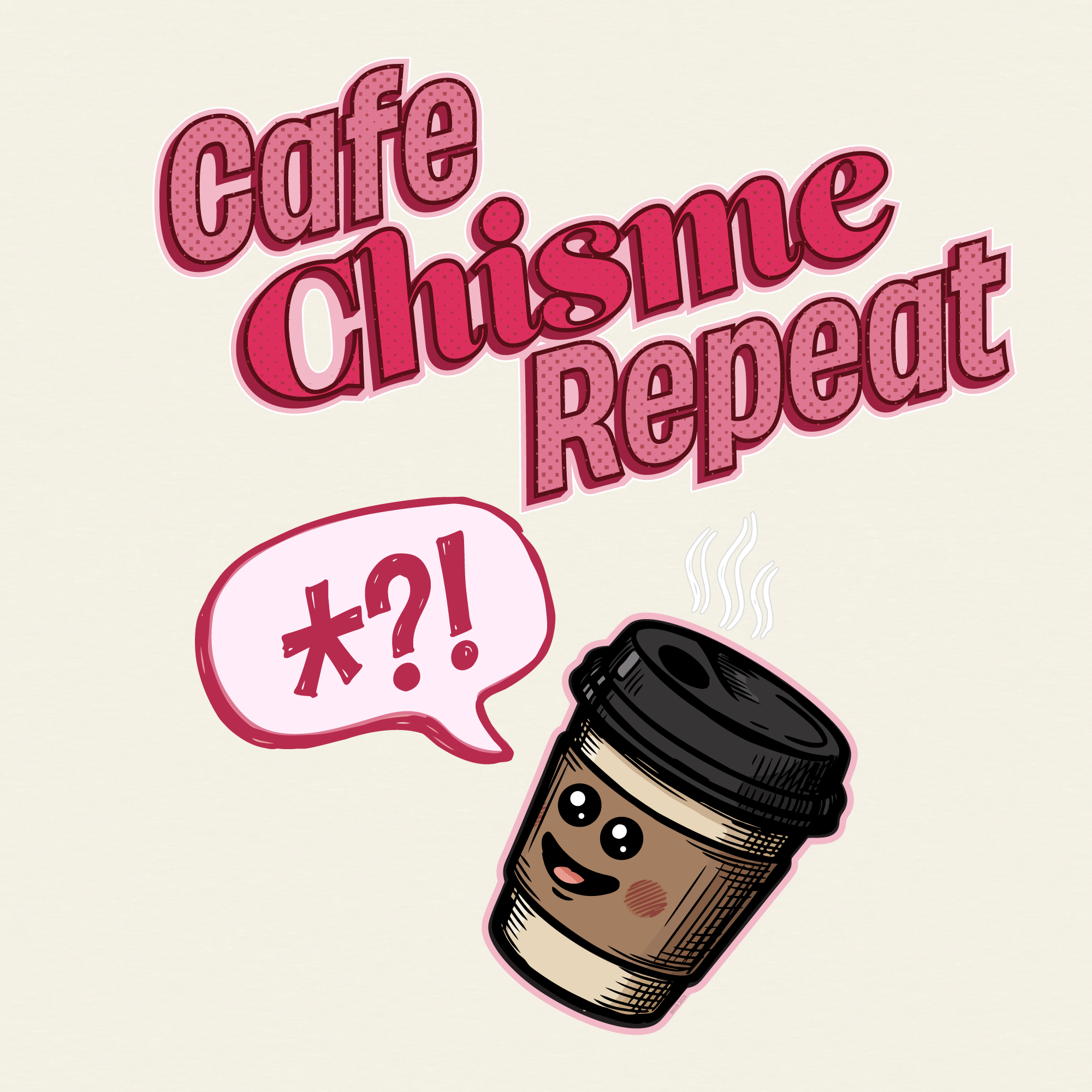 Café, Chisme, Repeat Women's V-Neck Tee