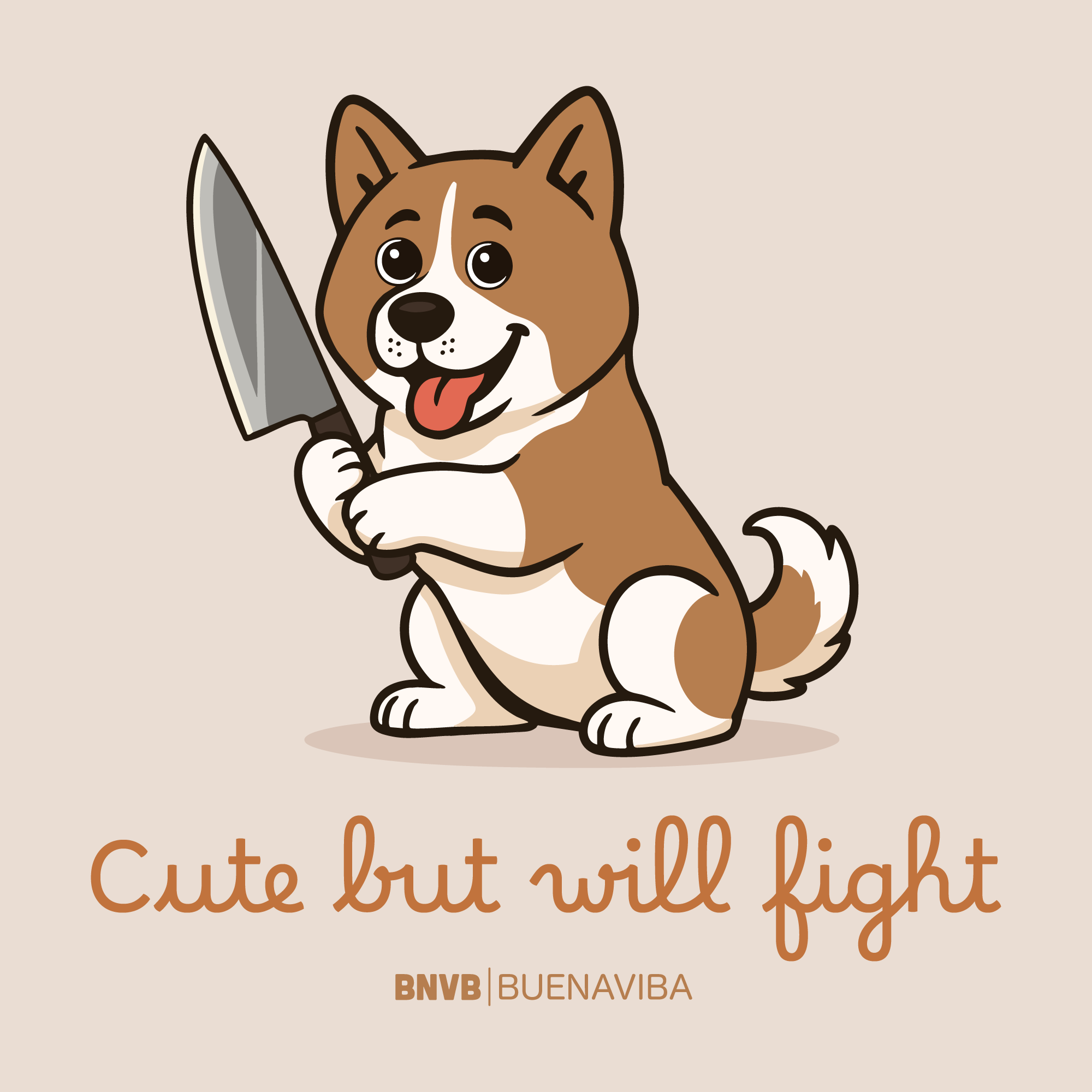 Cute But Will Fight Tee 🐾 | Akita Puppy Dog Lover T-Shirt