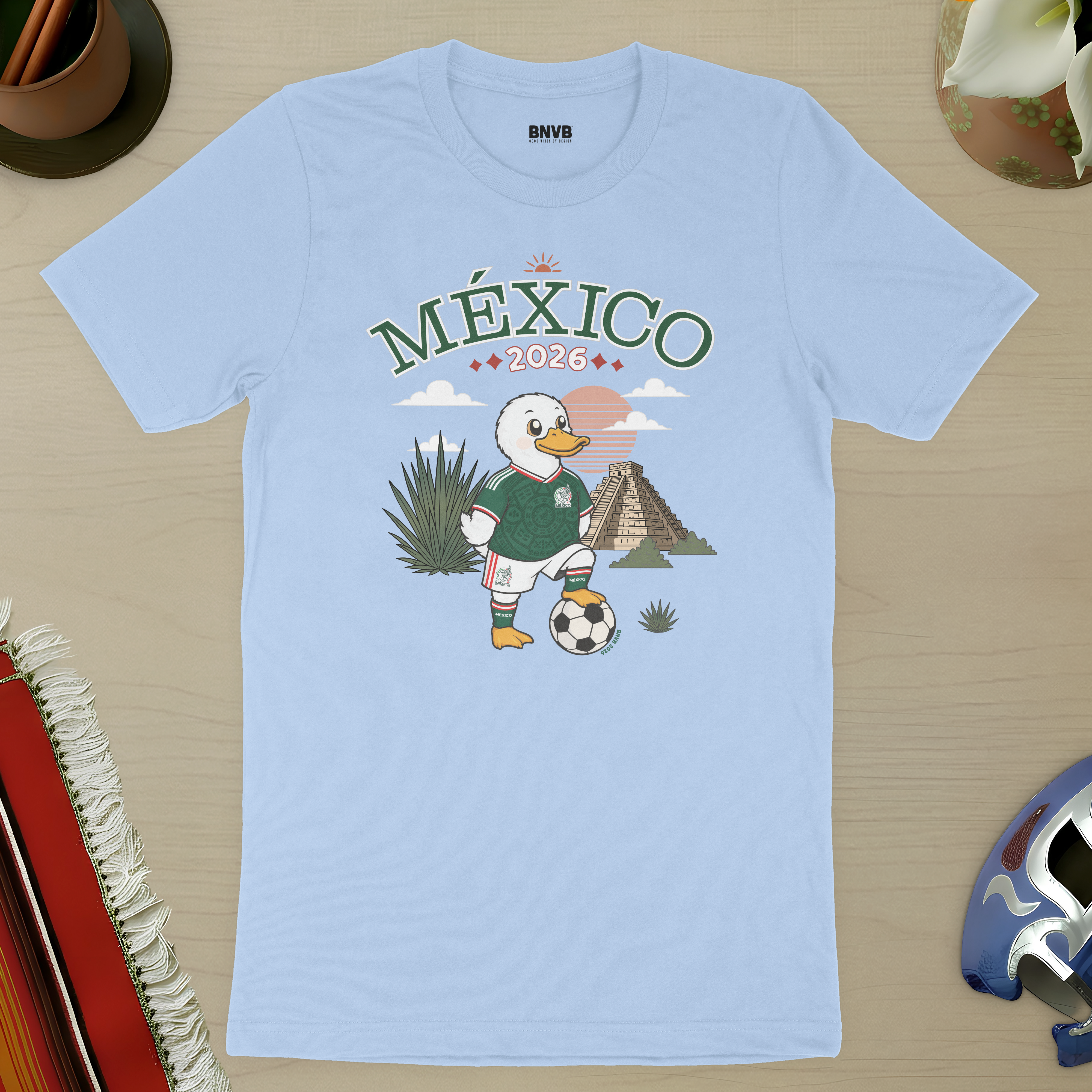 México 2026 Pato Futbolero Tee