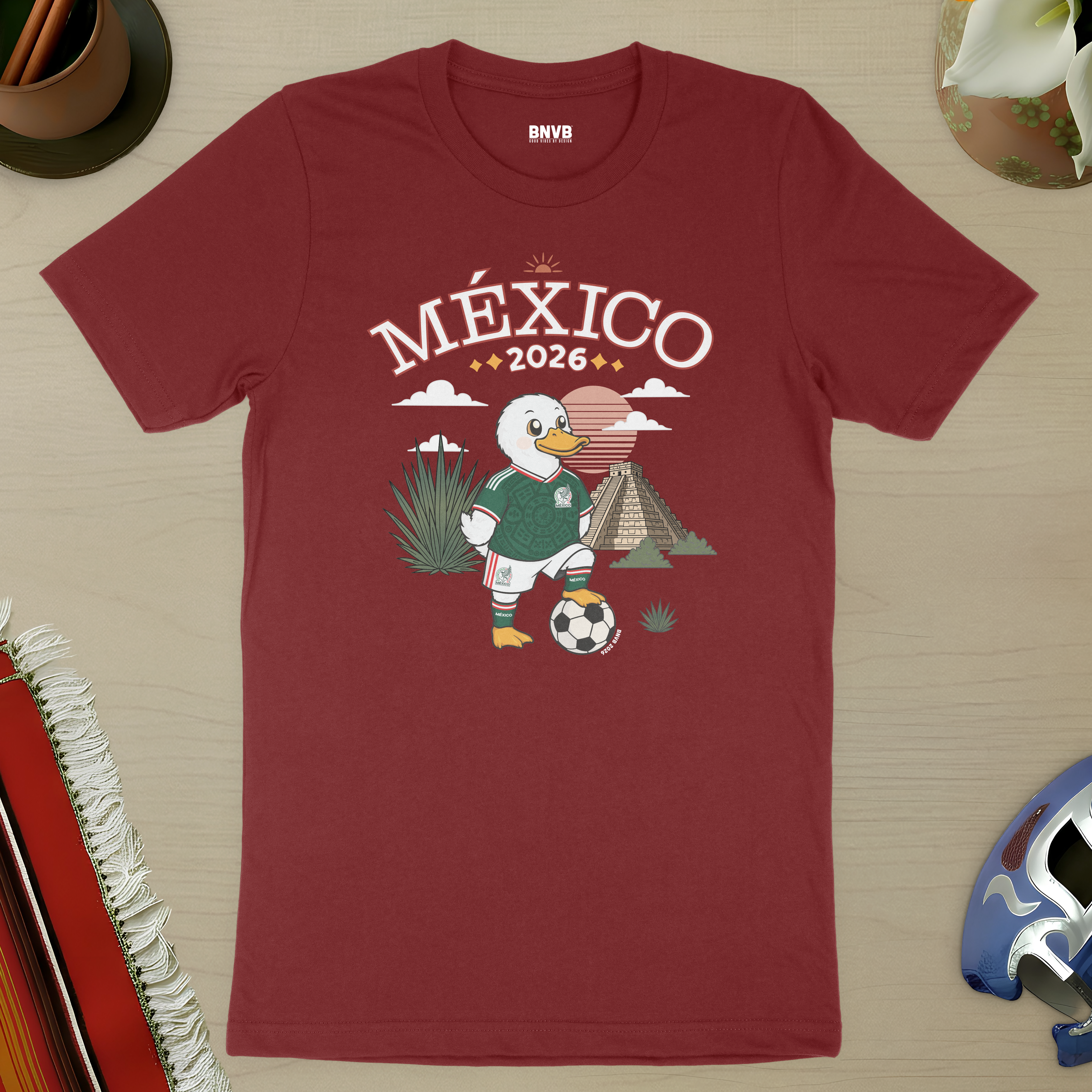 México 2026 Pato Futbolero Tee