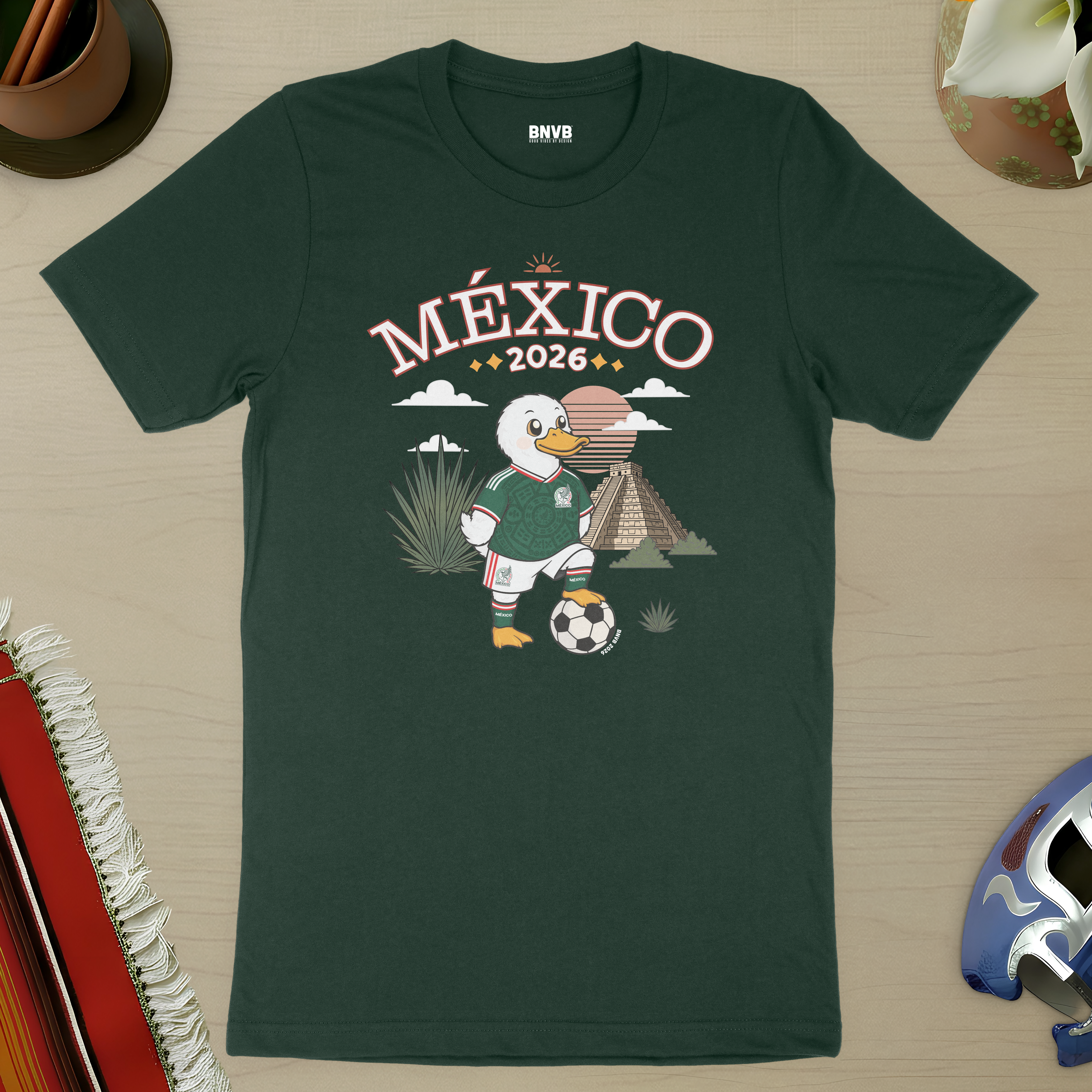México 2026 Pato Futbolero Tee