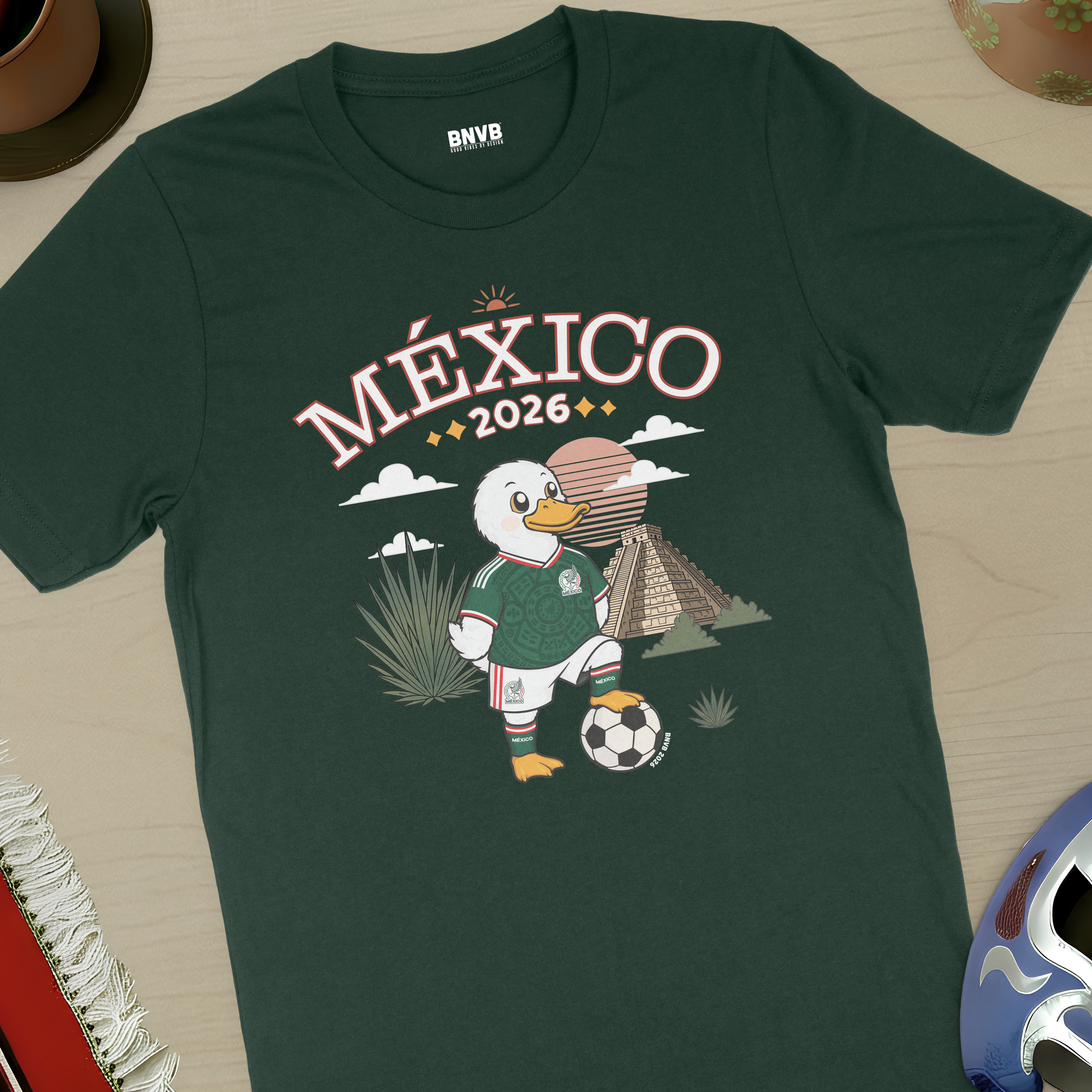 México 2026 Pato Futbolero Tee