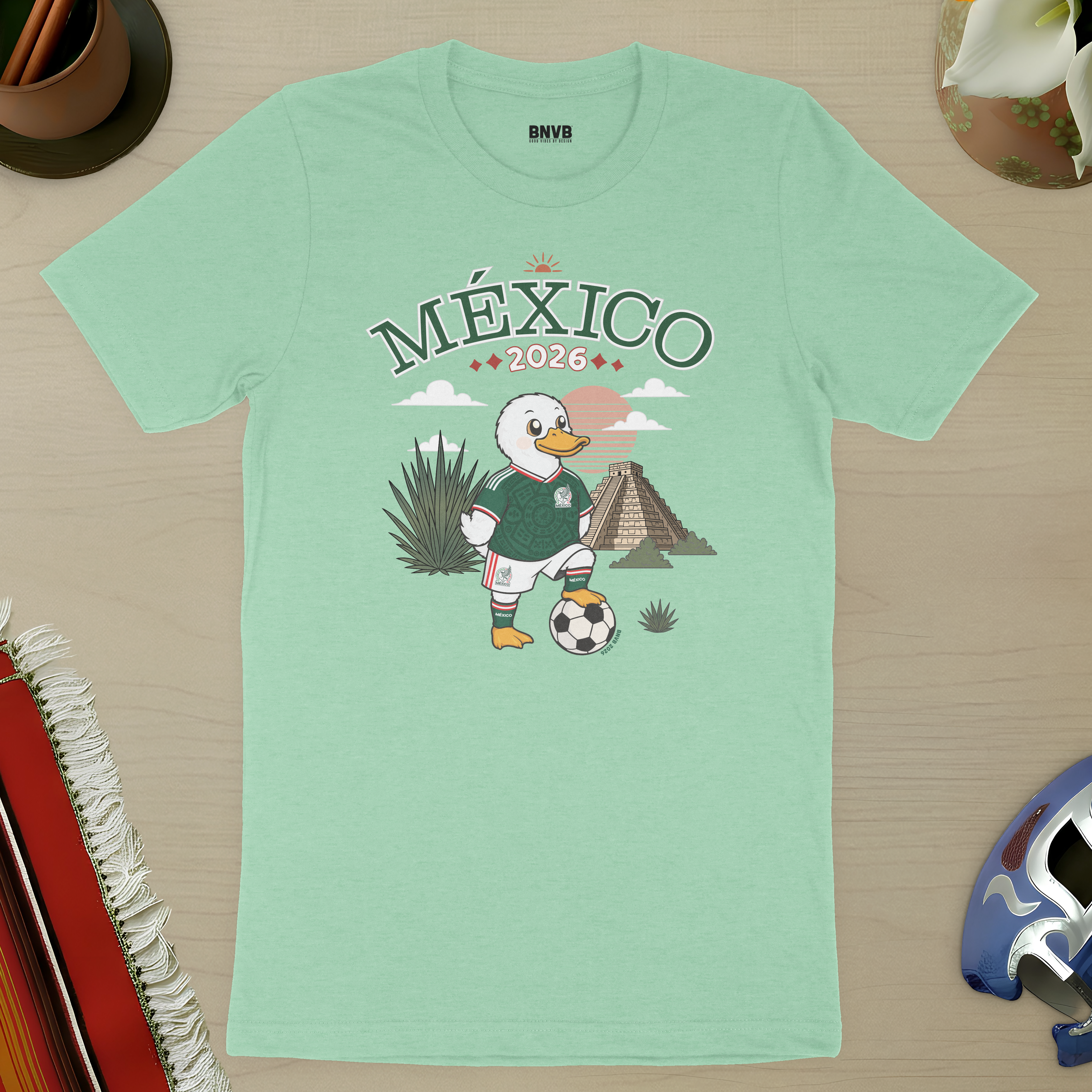 México 2026 Pato Futbolero Tee