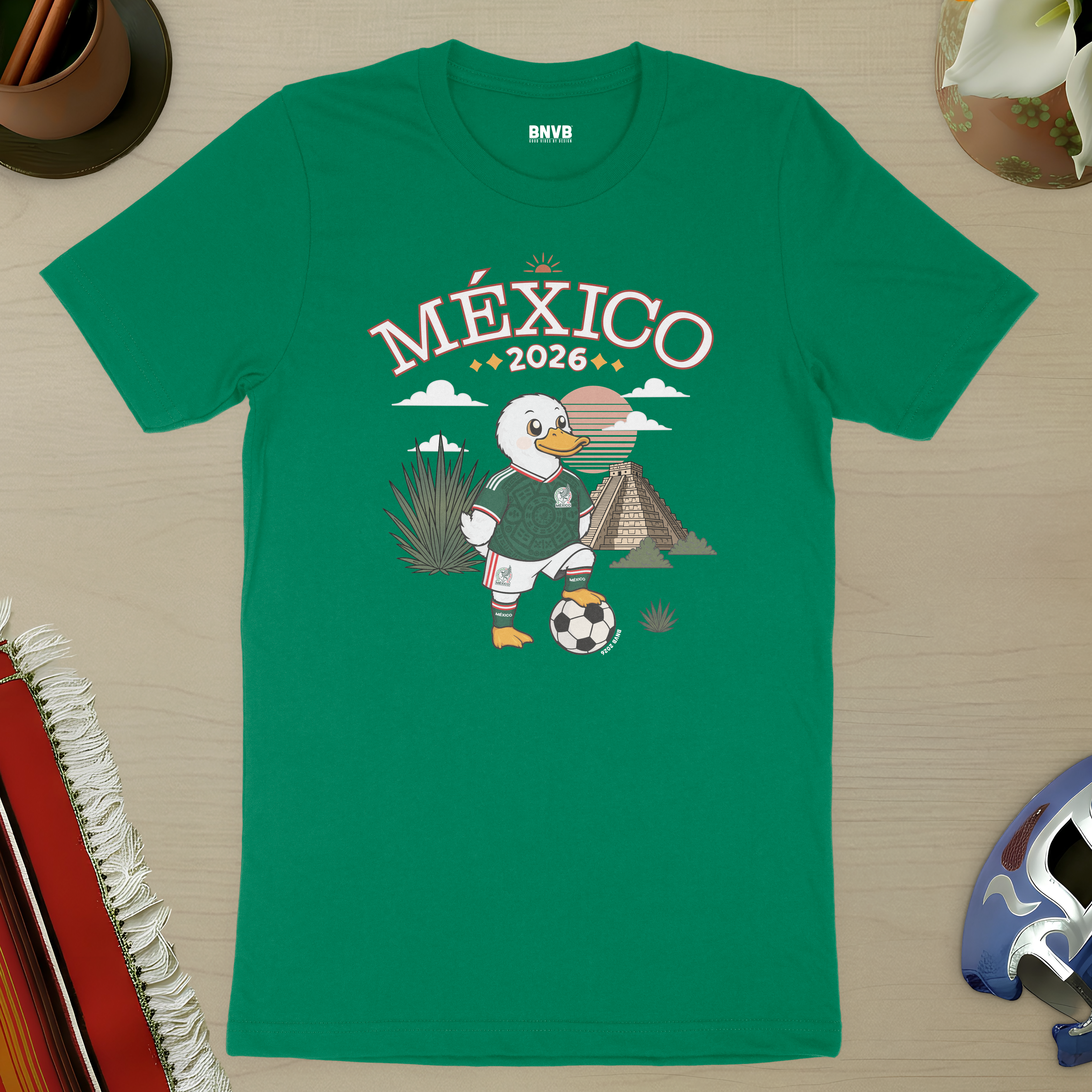 México 2026 Pato Futbolero Tee