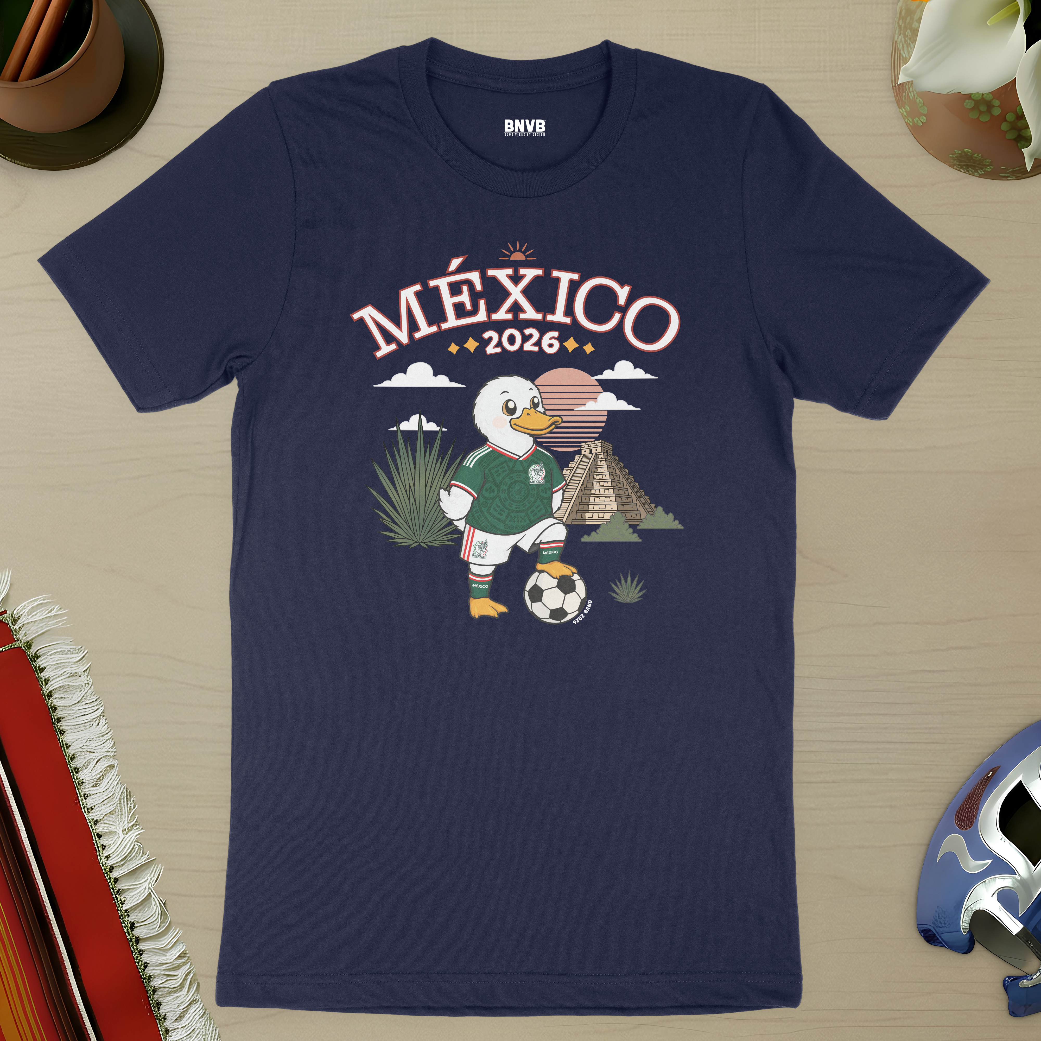 México 2026 Pato Futbolero Tee