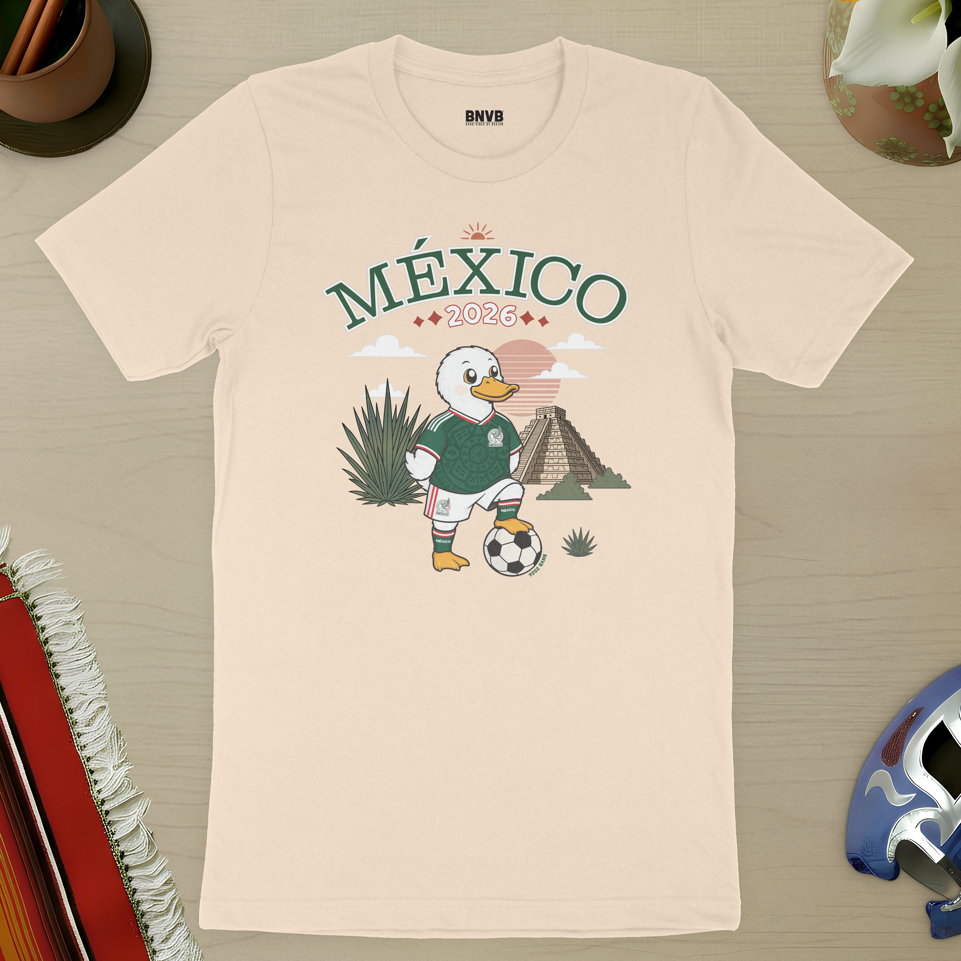 México 2026 Pato Futbolero Tee