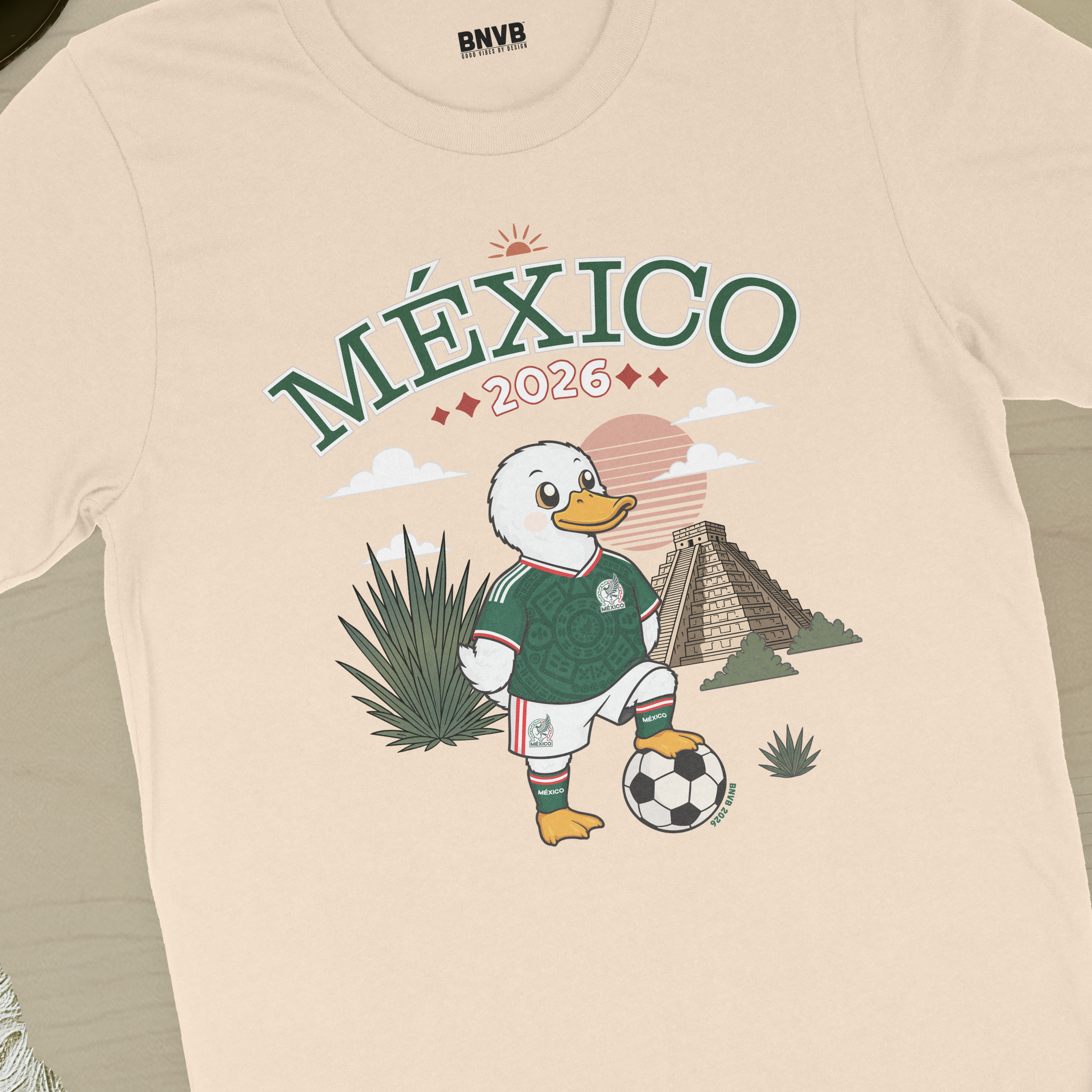 México 2026 Pato Futbolero Tee