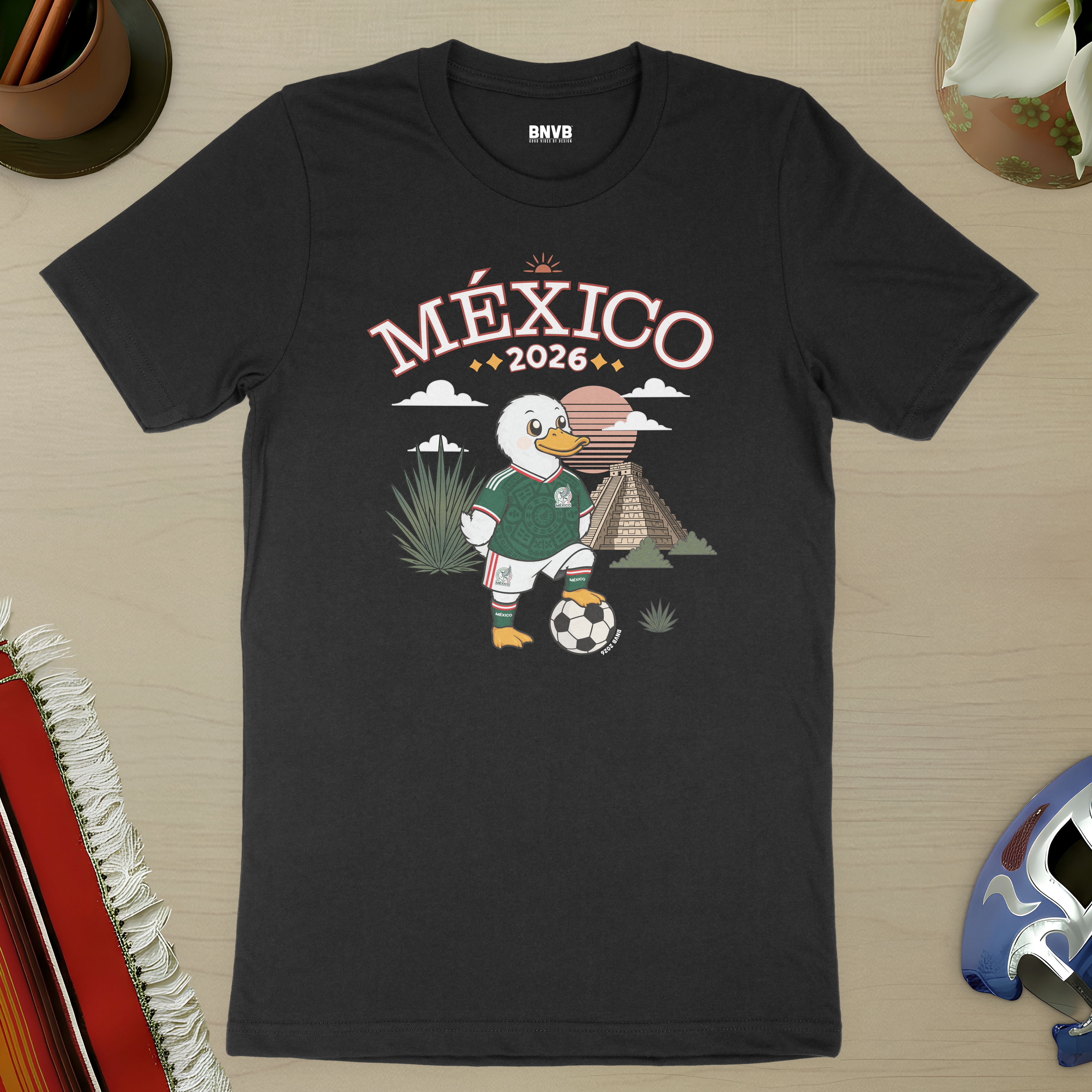 México 2026 Pato Futbolero Tee