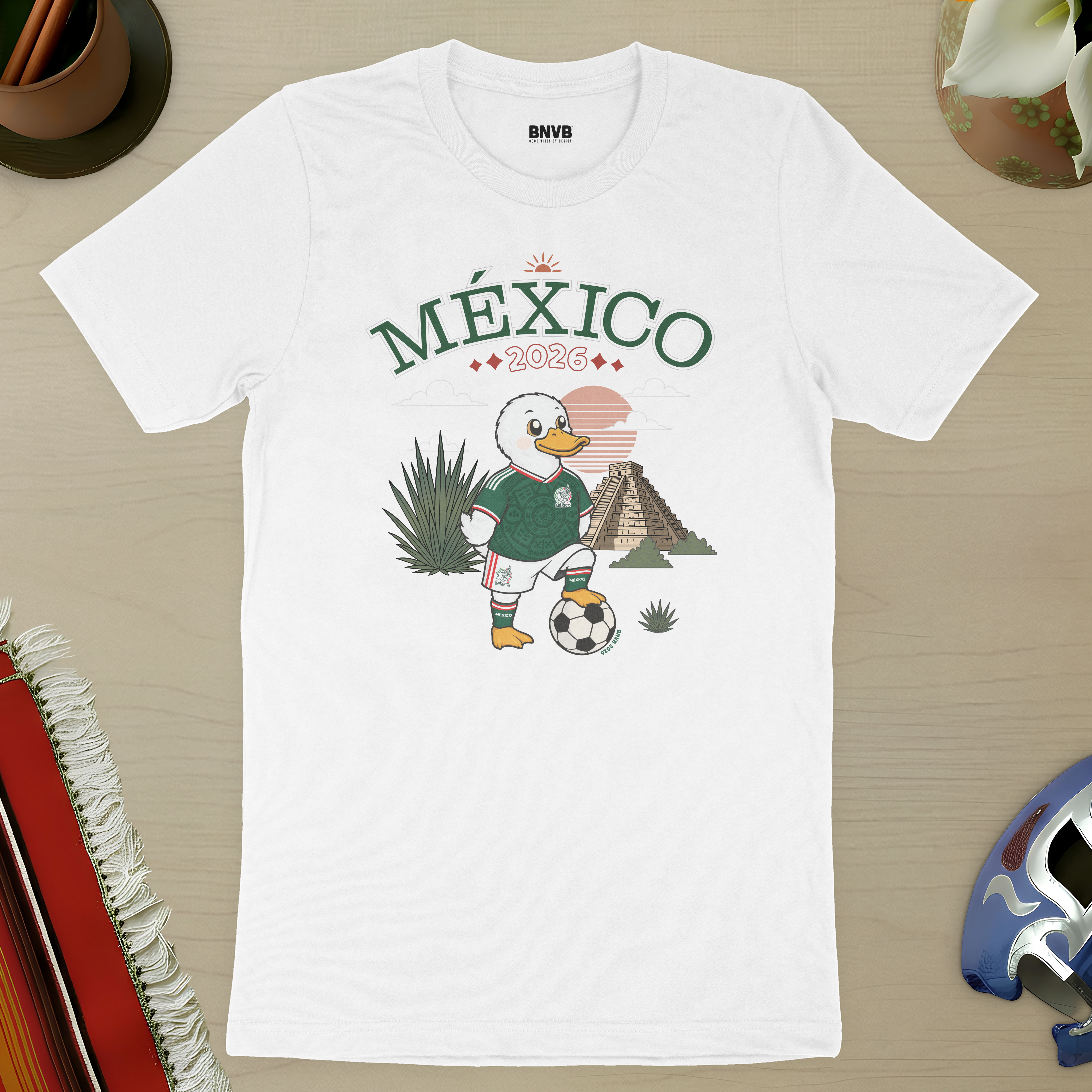 México 2026 Pato Futbolero Tee