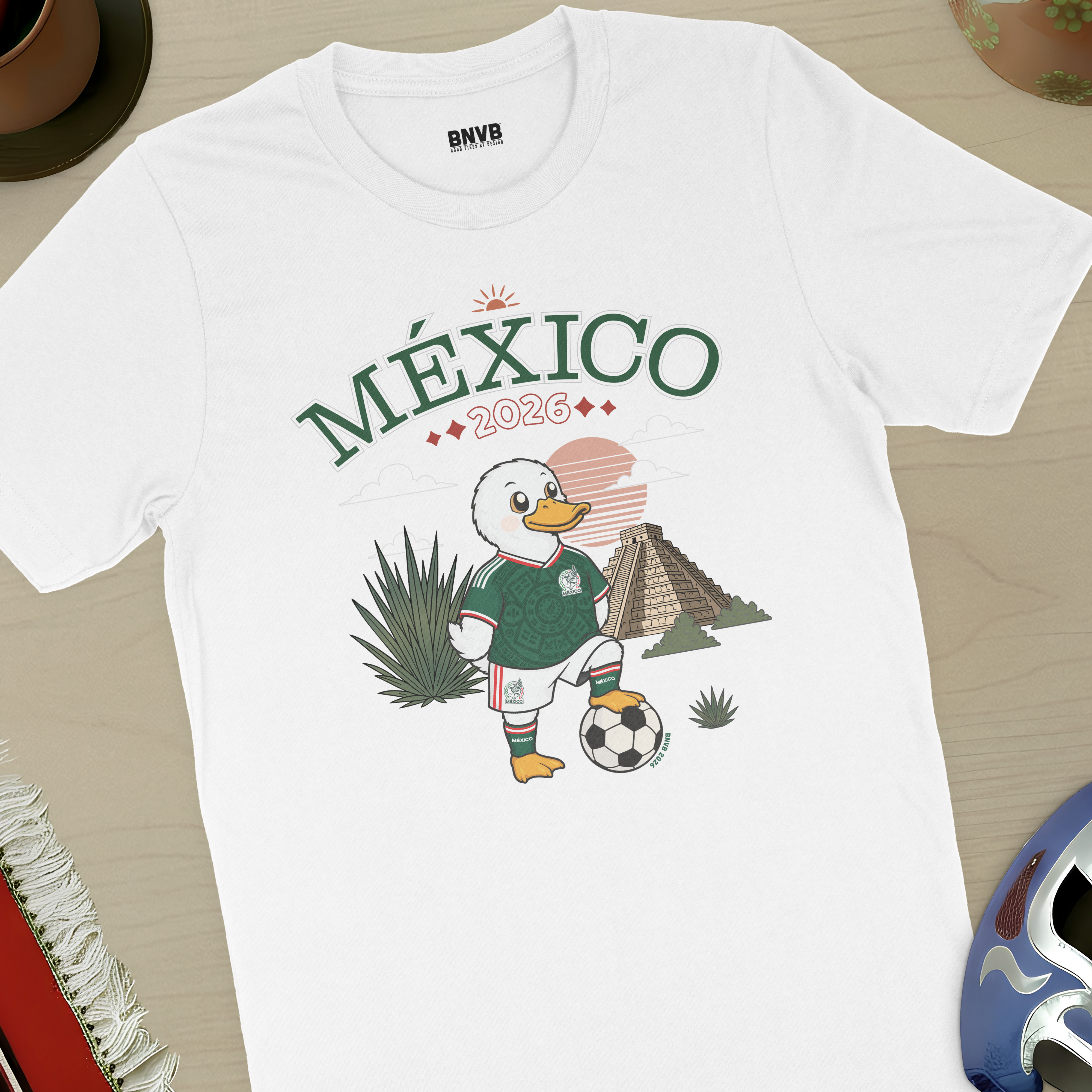 México 2026 Pato Futbolero Tee