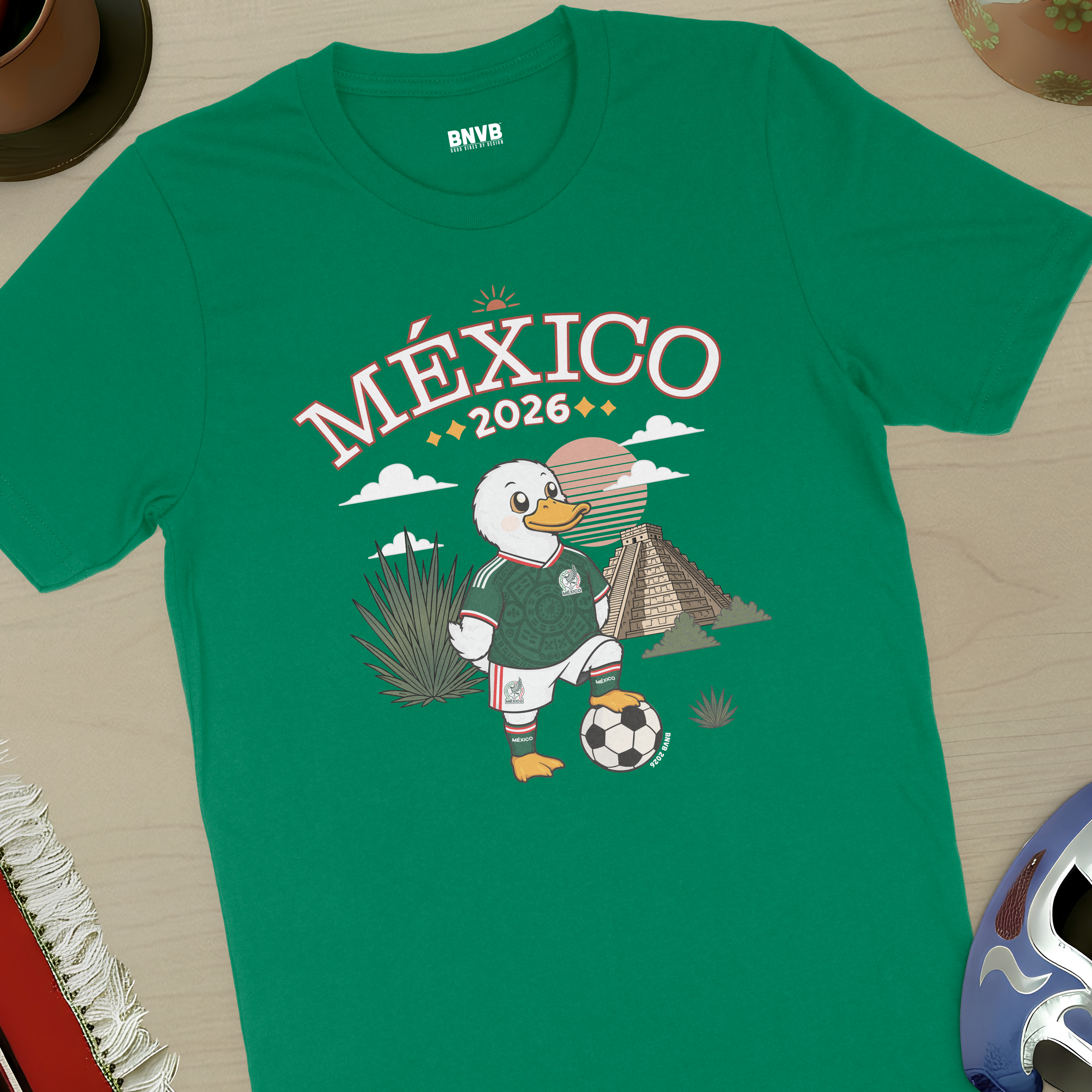 México 2026 Pato Futbolero Tee