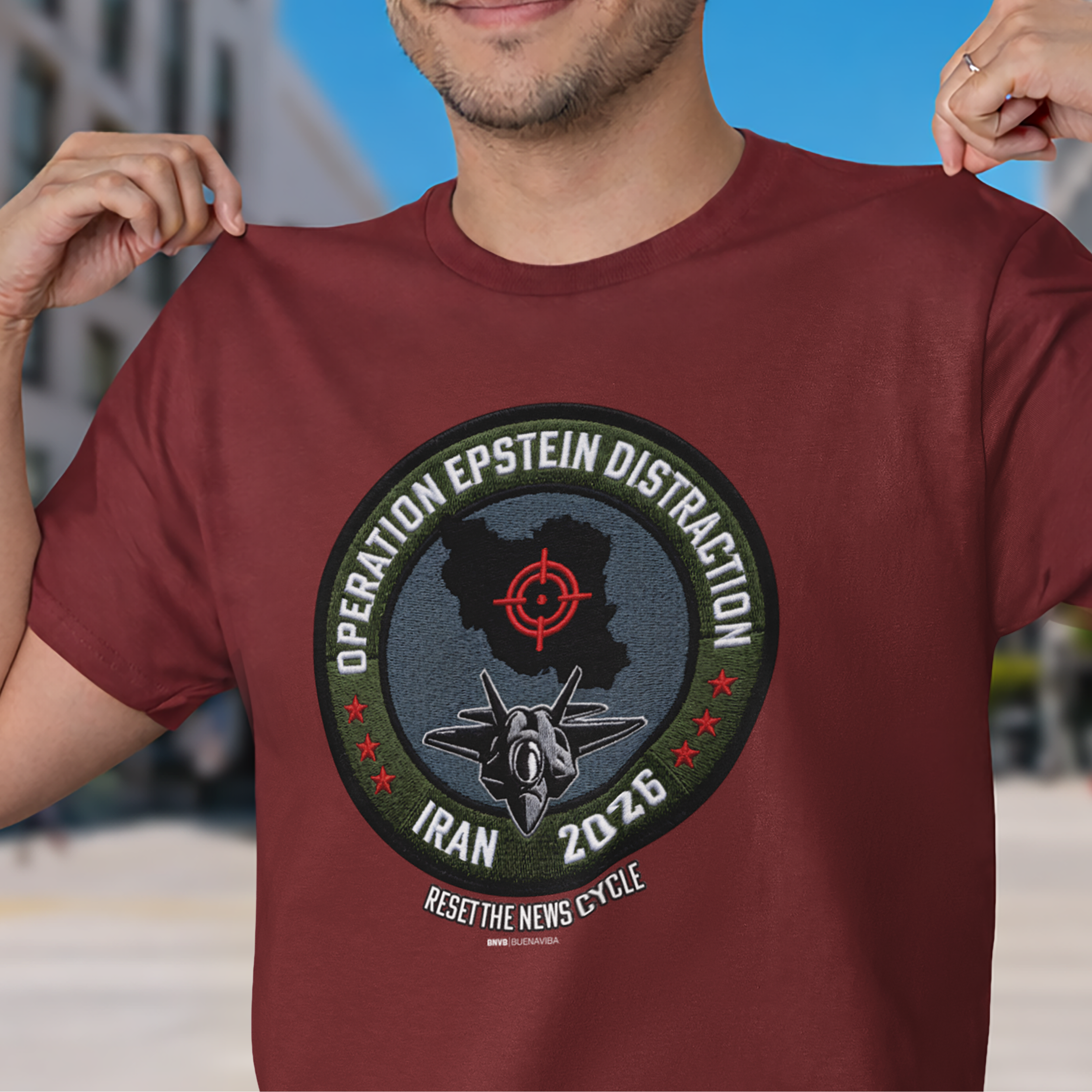 Operation Epstein Distraction Tee - Military Patch Edition