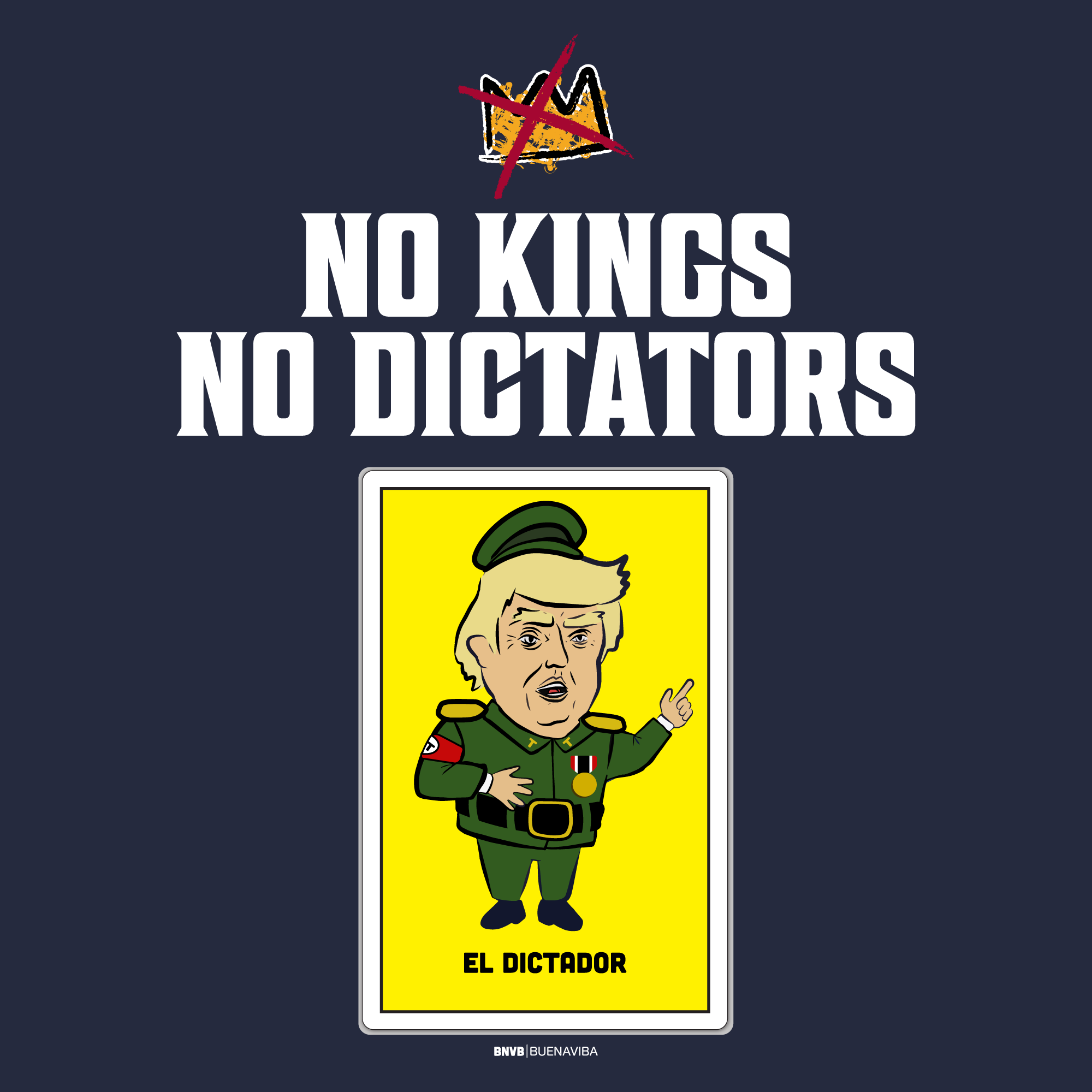 No Kings No Dictators Lotería Tee