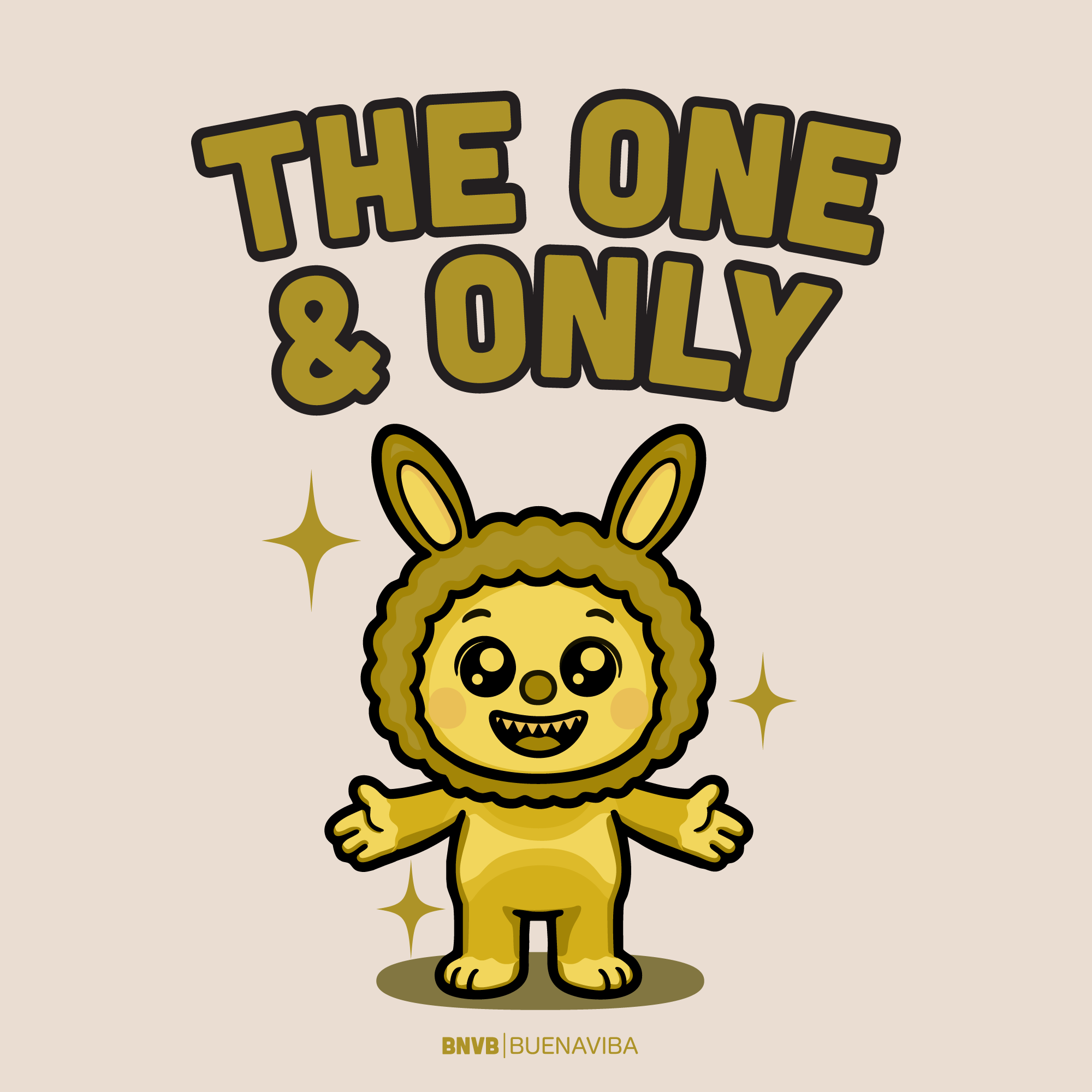 24K Gold Labubu Meme T-Shirt