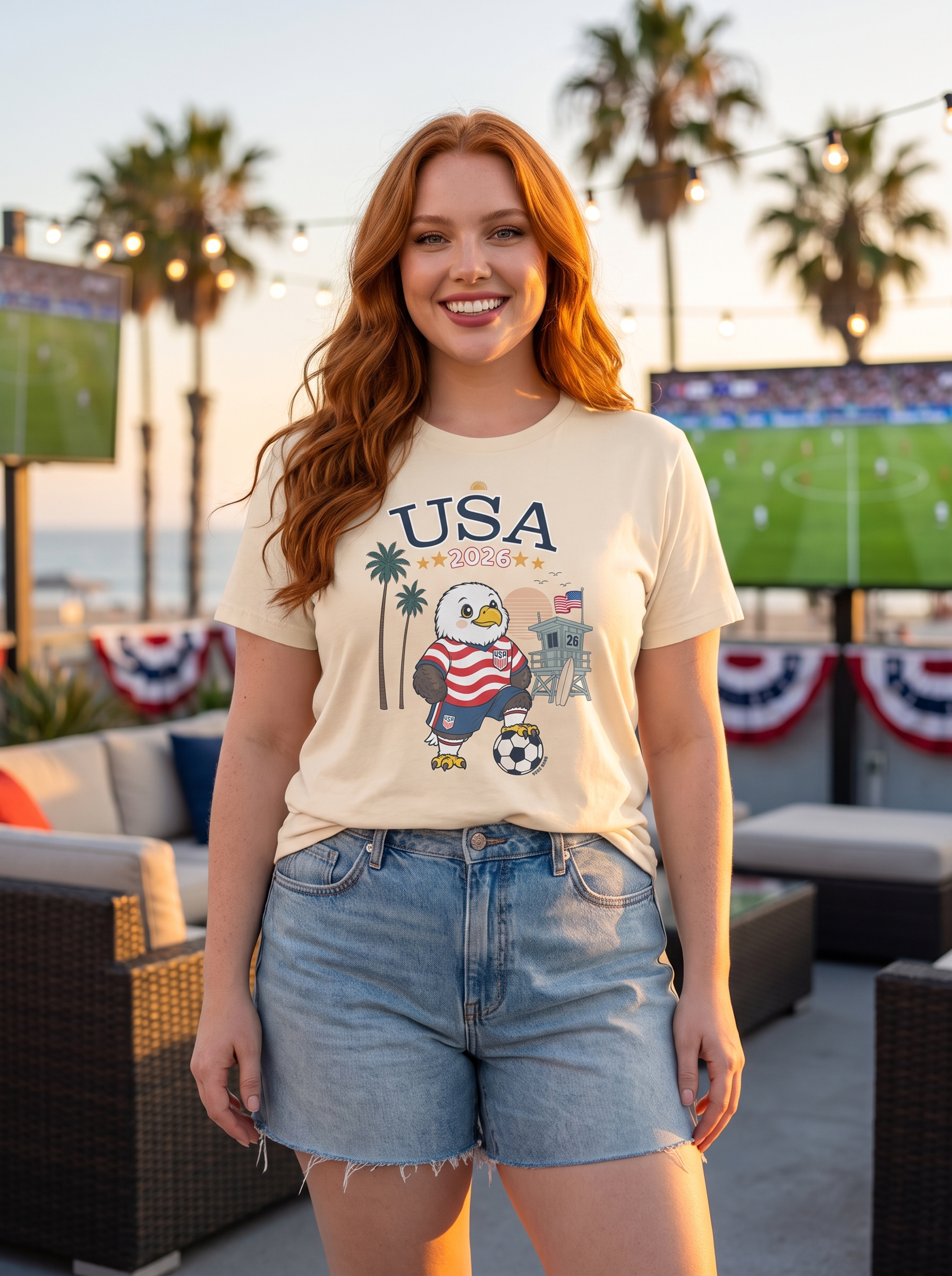 USA 2026 West Coast Soccer Eagle Tee