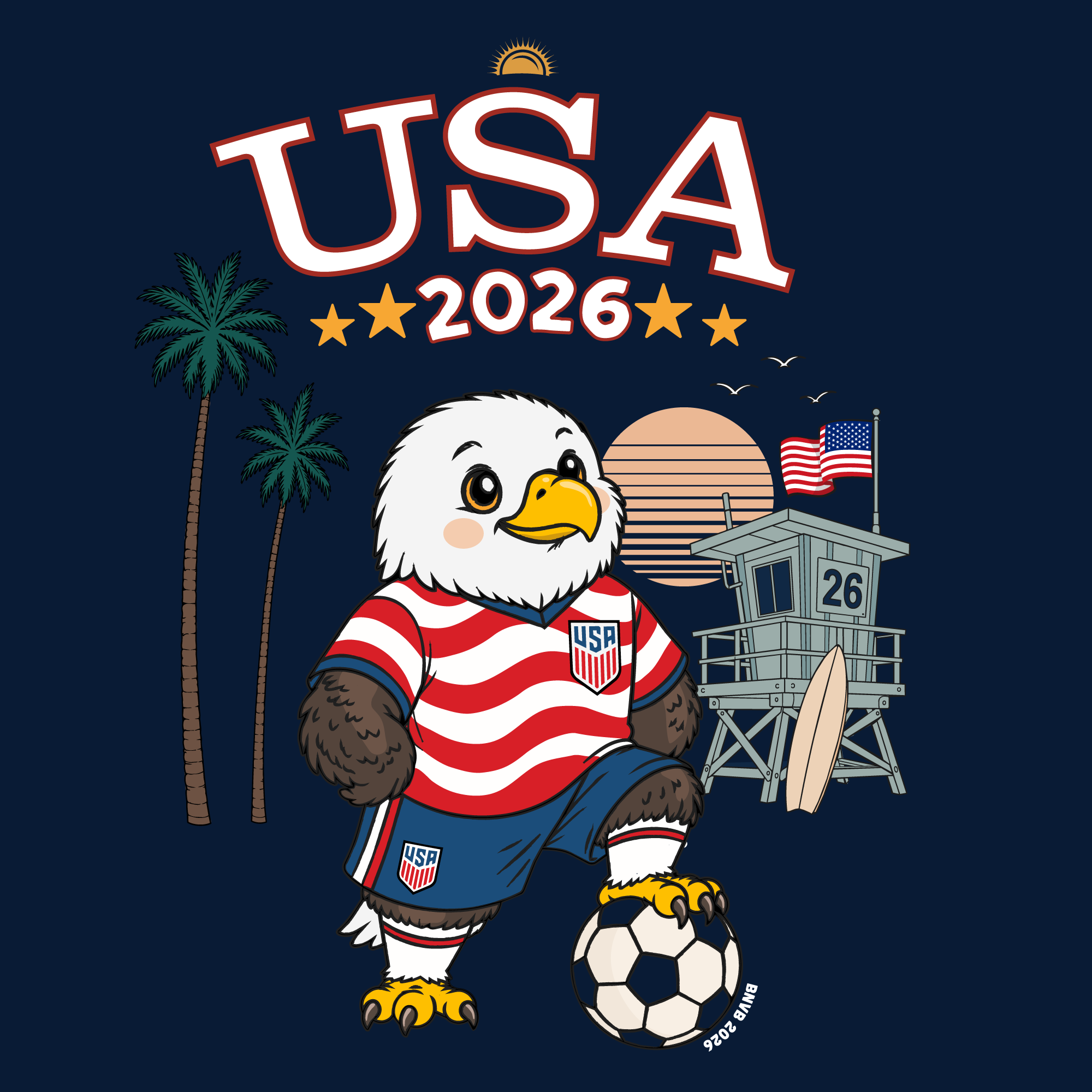 USA 2026 West Coast Soccer Eagle Tee