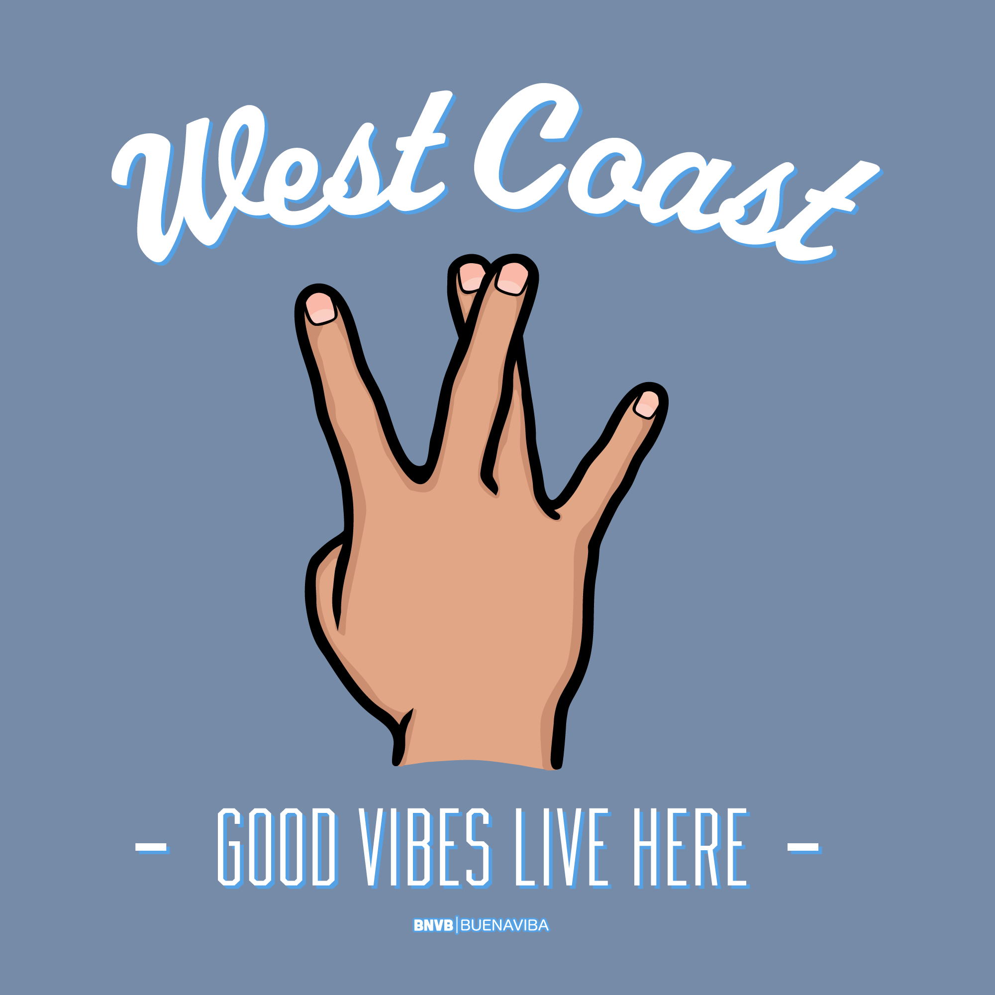 West Coast Vibes "W" Tee